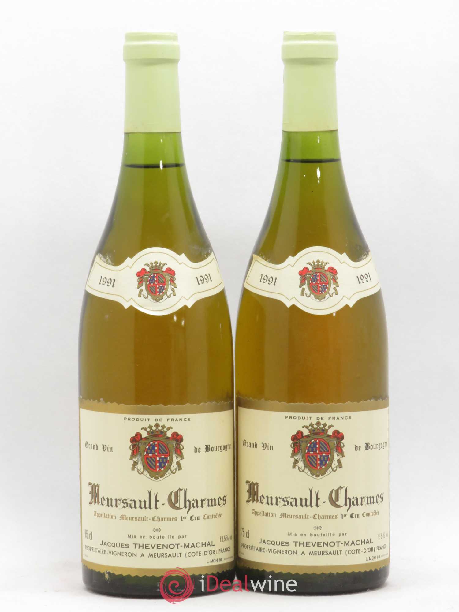 Meursault 1er Cru Charmes Jacques Thevenot-Machal 1991 - Posten von 2 Flaschen - 0