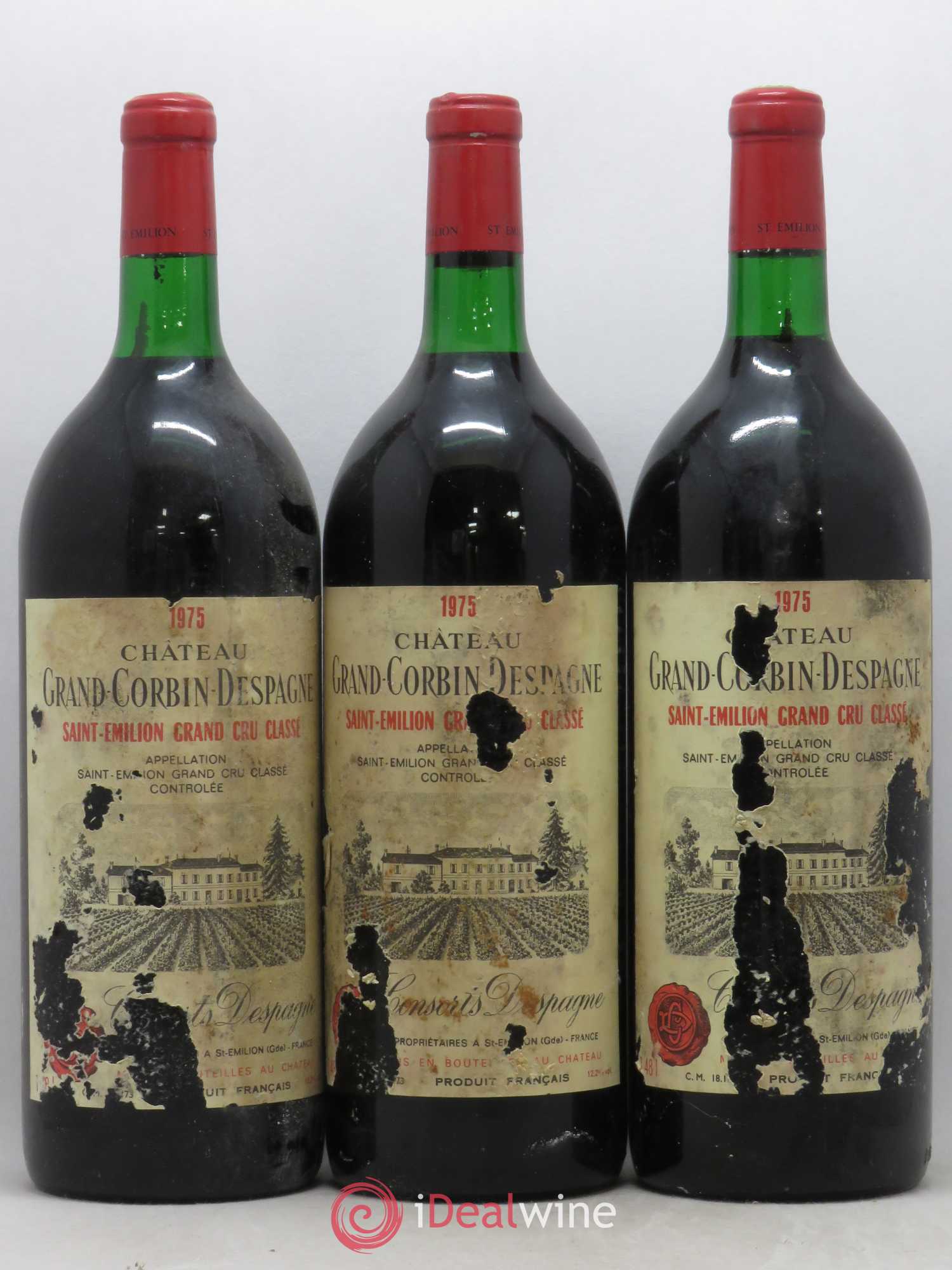 Château Grand Corbin Despagne Grand Cru Classé 1975 - Lot de 6 magnums - 2