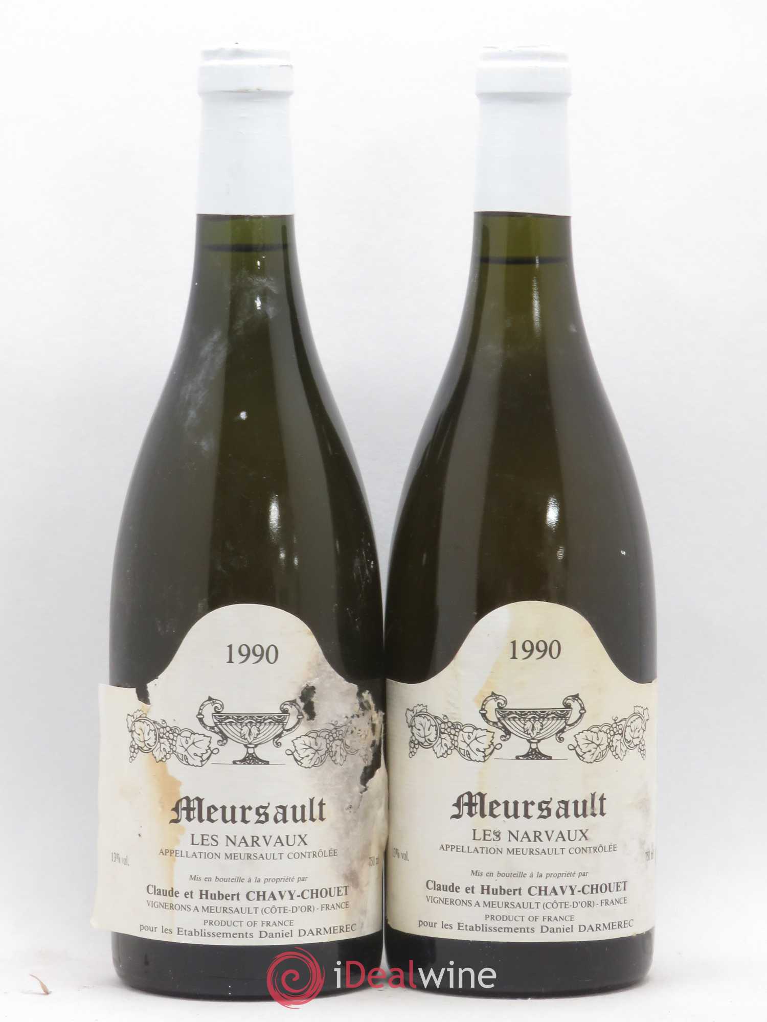 Meursault Les Narvaux Chavy-Chouet 1990 - Lot de 2 bouteilles - 0