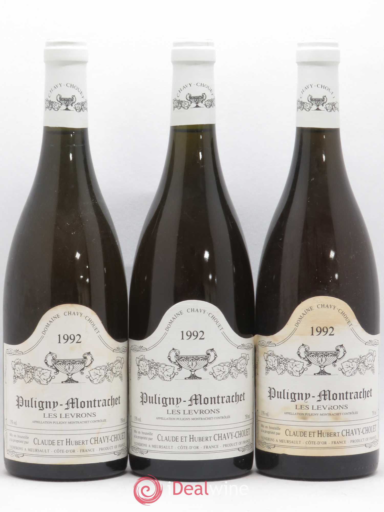 Puligny-Montrachet Les Levrons Chavy Chouet 1992 - Posten von 3 Flaschen - 0