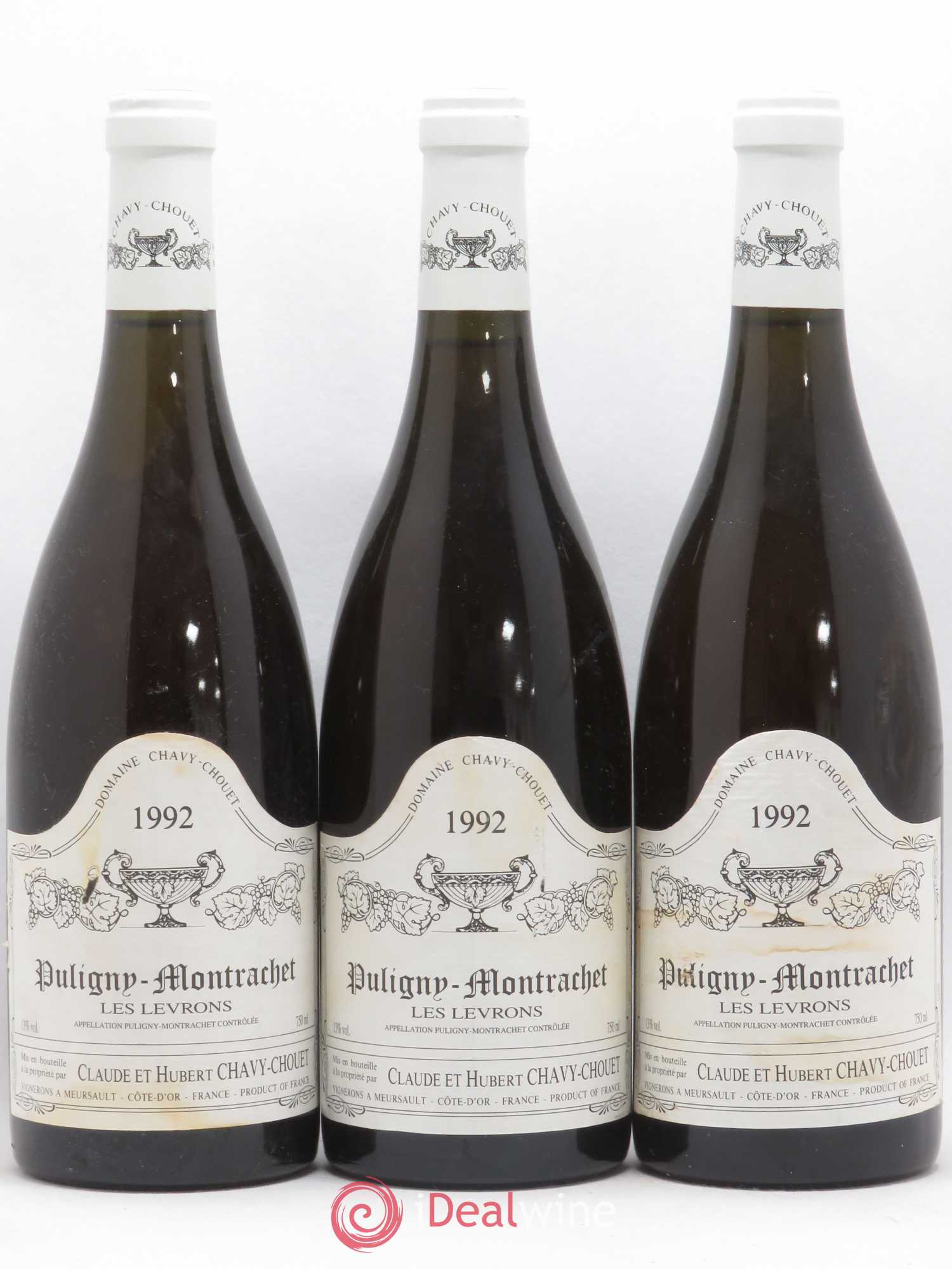 Puligny-Montrachet Les Levrons Chavy Chouet 1992 - Posten von 3 Flaschen - 0