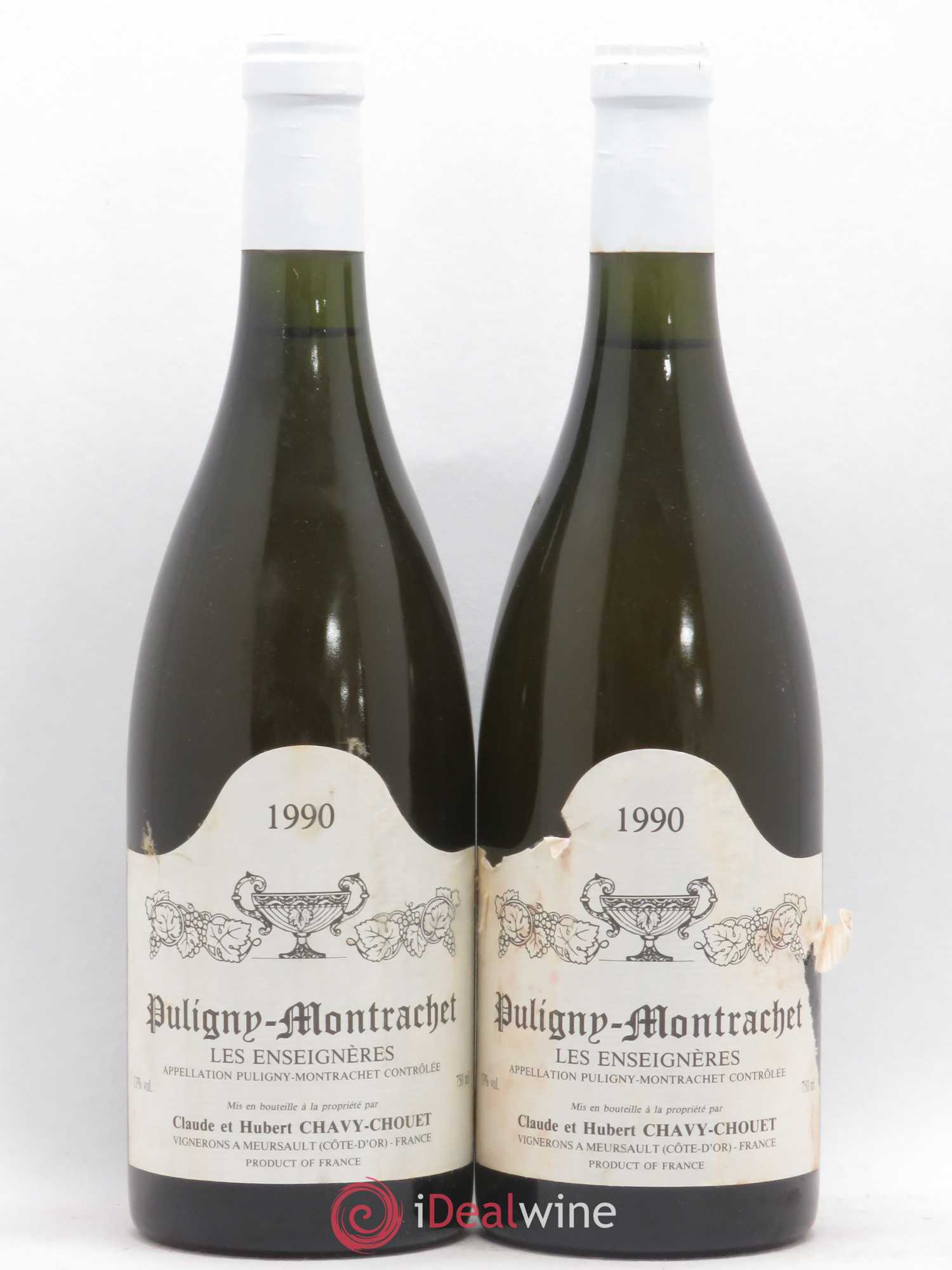 Puligny-Montrachet Les Enseignères Chavy-Chouet 1990 - Lot de 2 bouteilles - 0