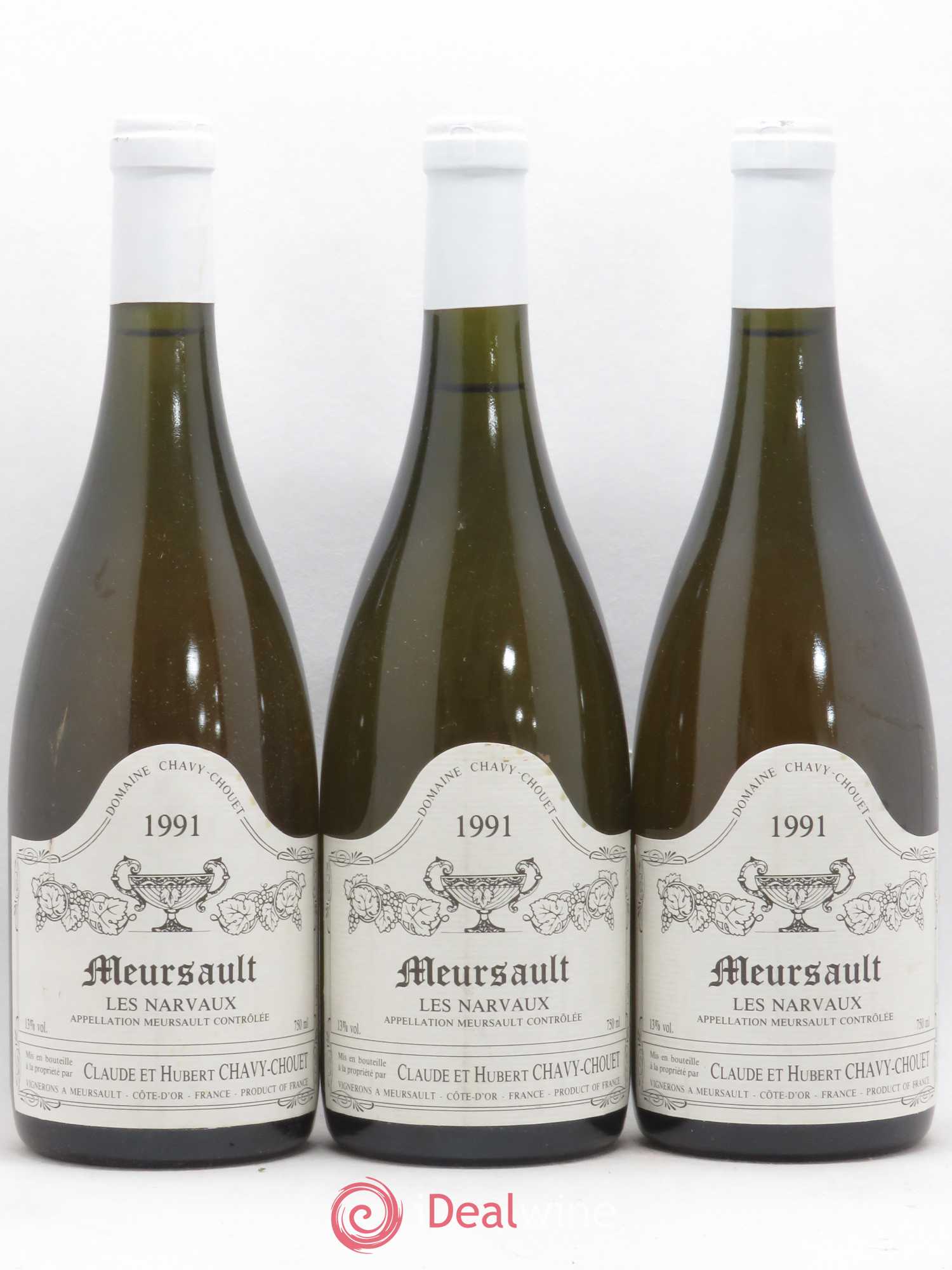 Meursault Les Narvaux Chavy-Chouet 1991 - Lot de 3 bouteilles - 0