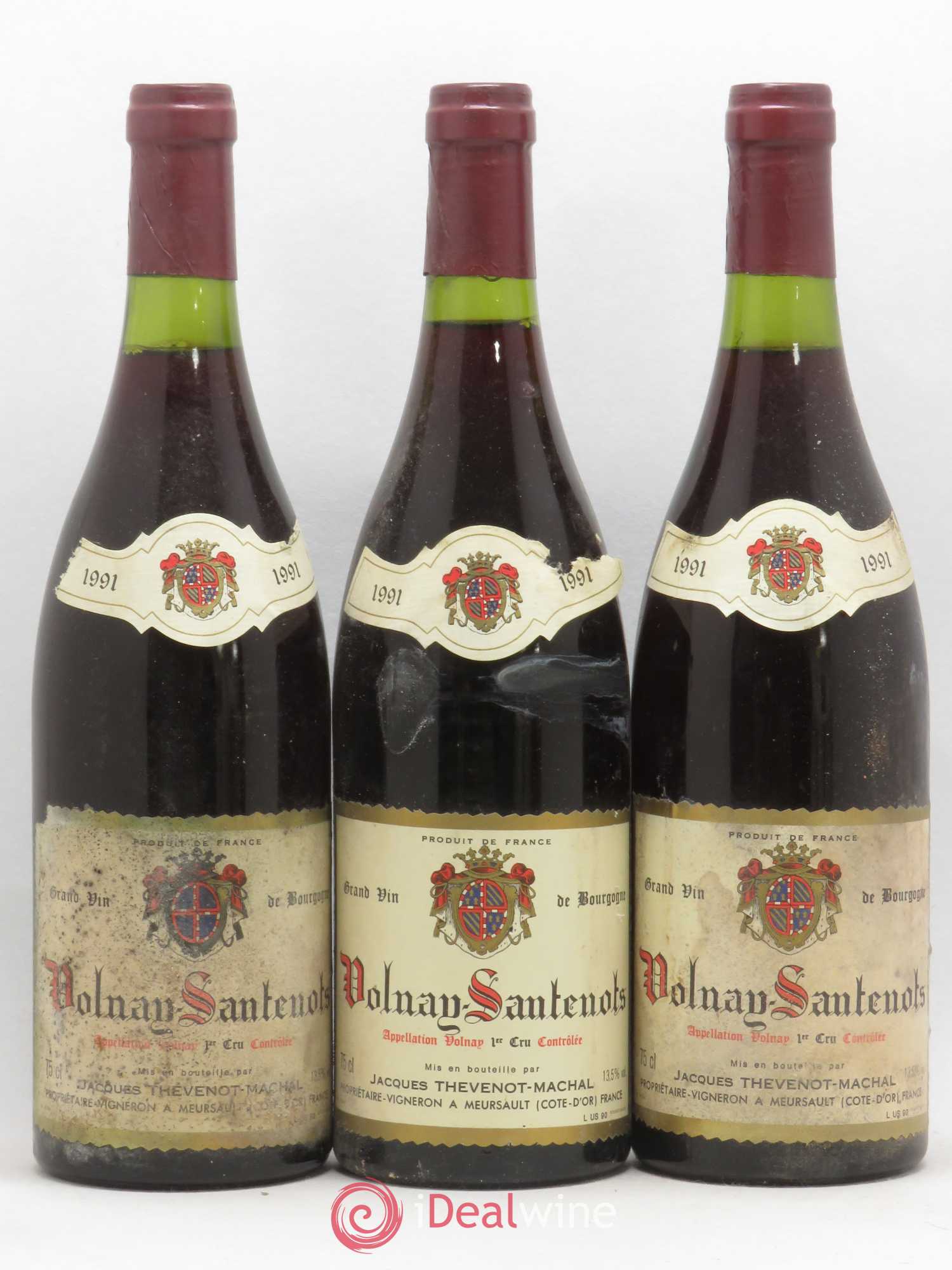 Volnay 1er Cru Les Santenots Thevenot-Machal 1991 - Posten von 3 Flaschen - 0