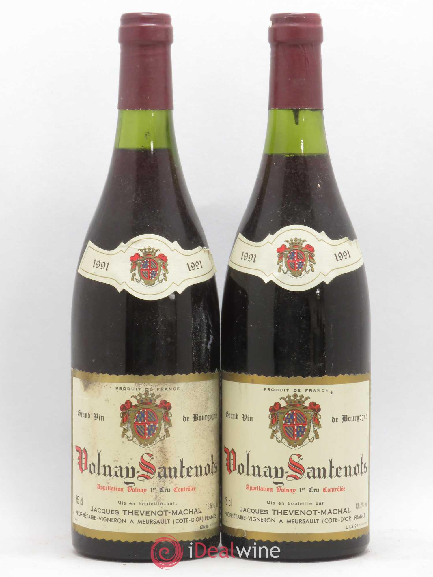 Volnay 1er Cru Les Santenots Thevenot-Machal 1991 - Posten von 2 Flaschen - 0