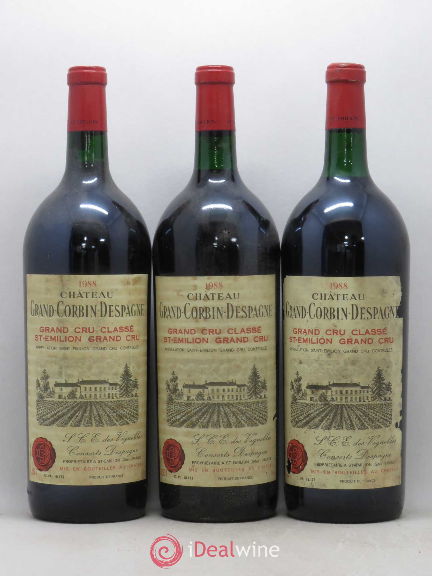 Château Grand Corbin Despagne Grand Cru Classé 1988 - Lot de 6 magnums - 2