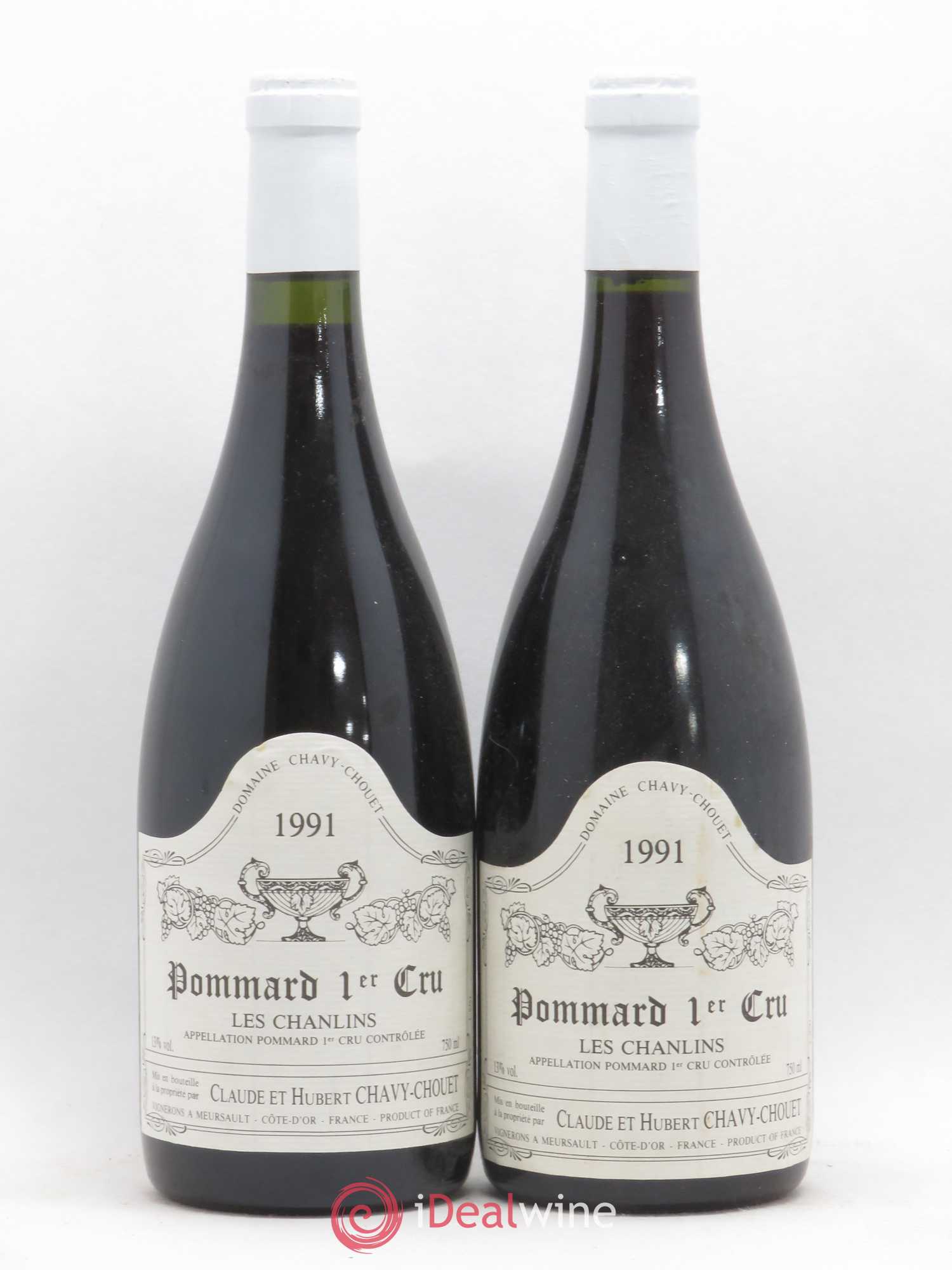 Pommard 1er Cru Les Chanlins Chavy-Chouet 1991 - Lot de 2 bouteilles - 0