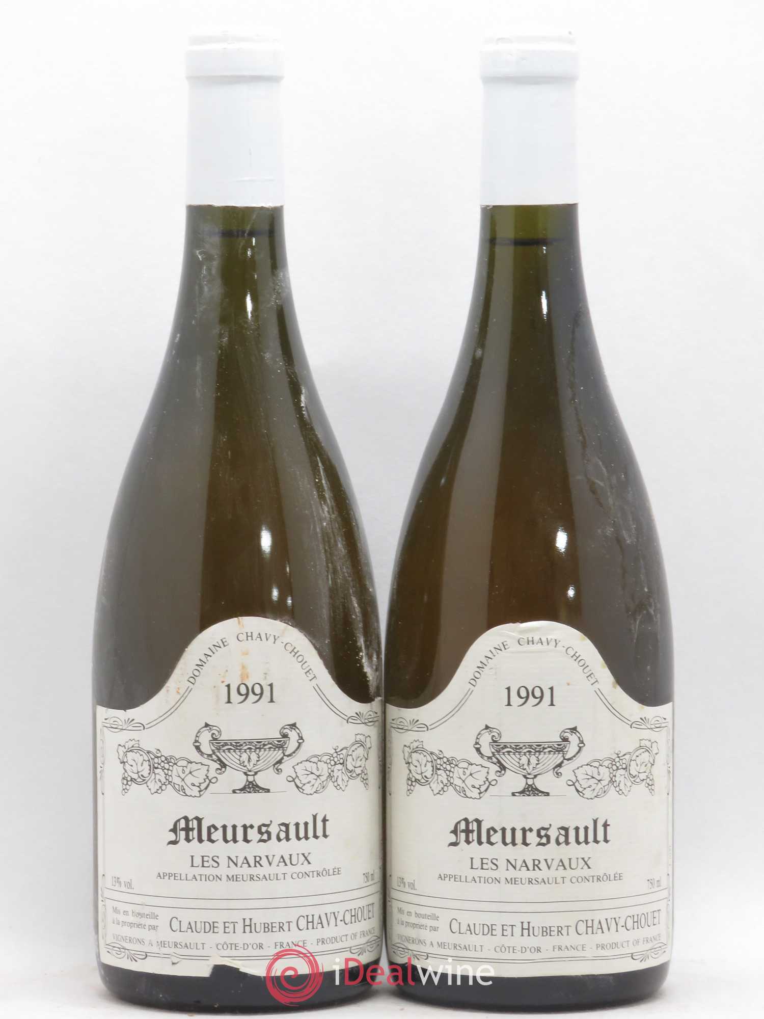 Meursault Les Narvaux Chavy-Chouet 1991 - Lot de 2 bouteilles - 0