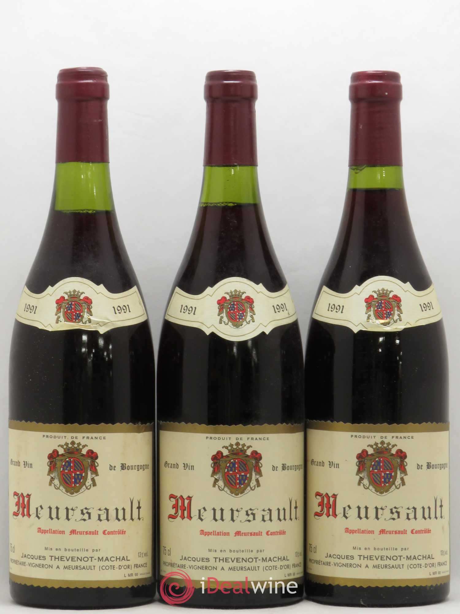 Meursault Thevenot-Machal 1991 - Posten von 3 Flaschen - 0