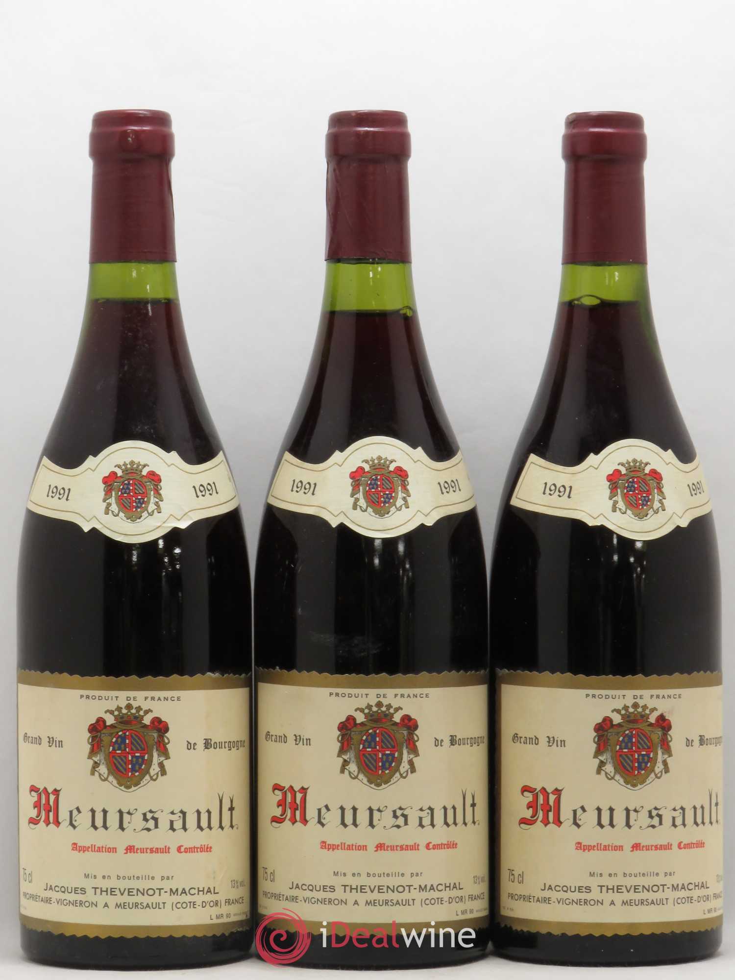 Meursault Thevenot-Machal 1991 - Lot de 3 bouteilles - 0
