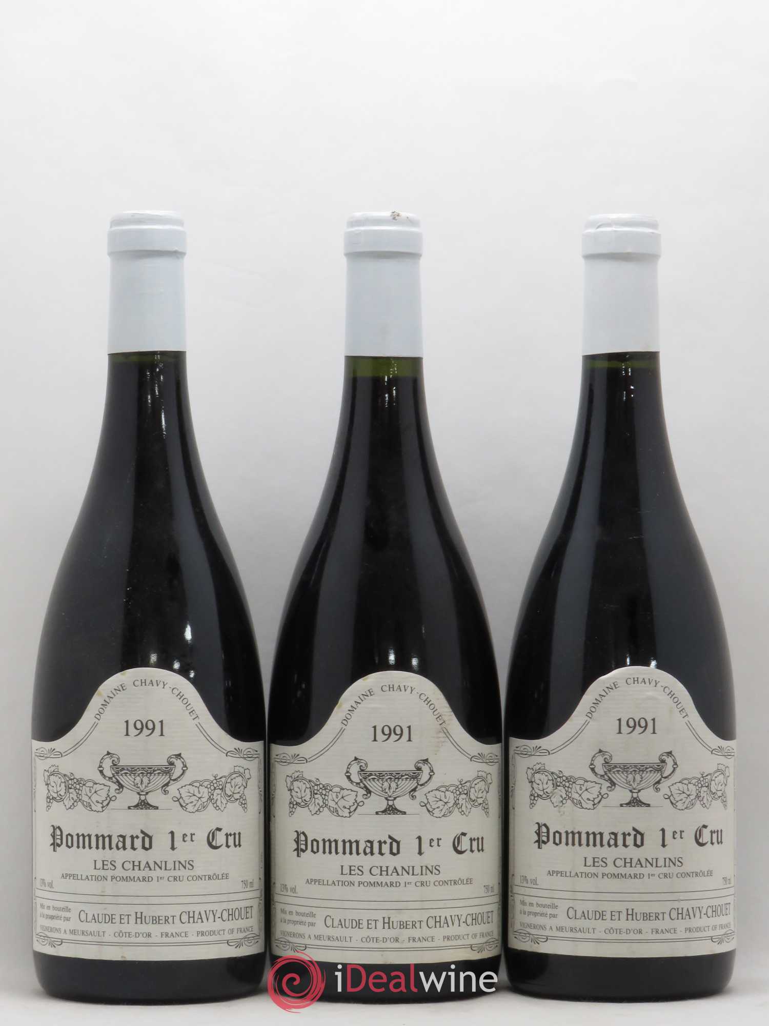 Pommard 1er Cru Les Chanlins Chavy-Chouet 1991 - Lot de 3 bouteilles - 0