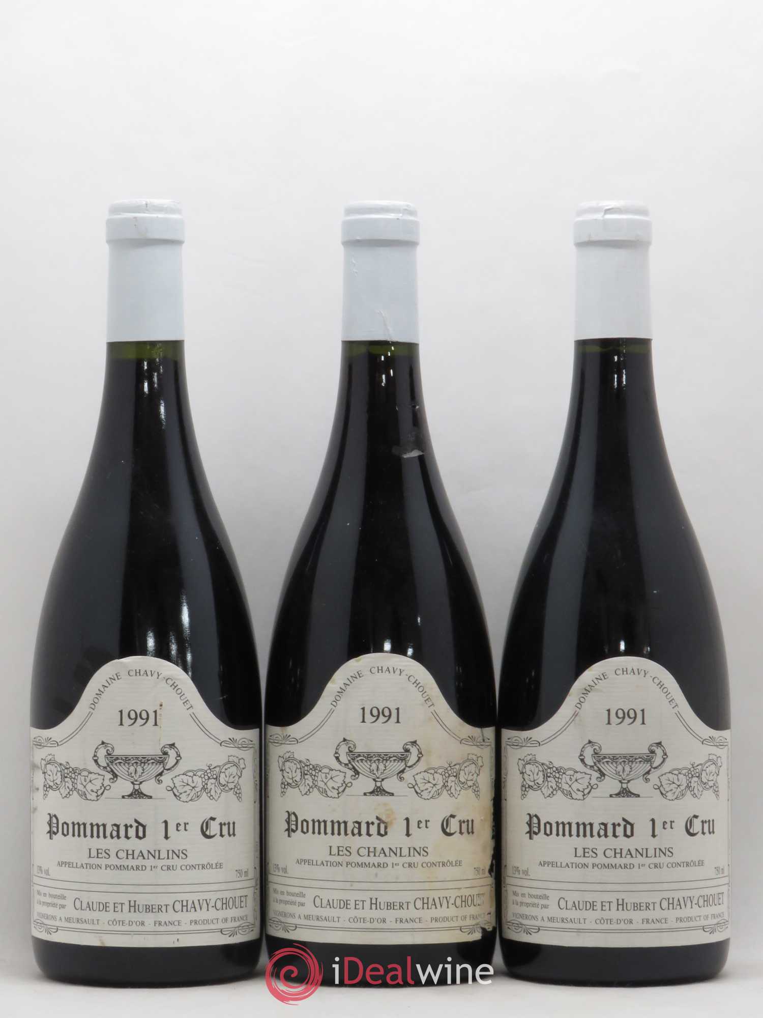 Pommard 1er Cru Les Chanlins Chavy-Chouet 1991 - Lot de 3 bouteilles - 0
