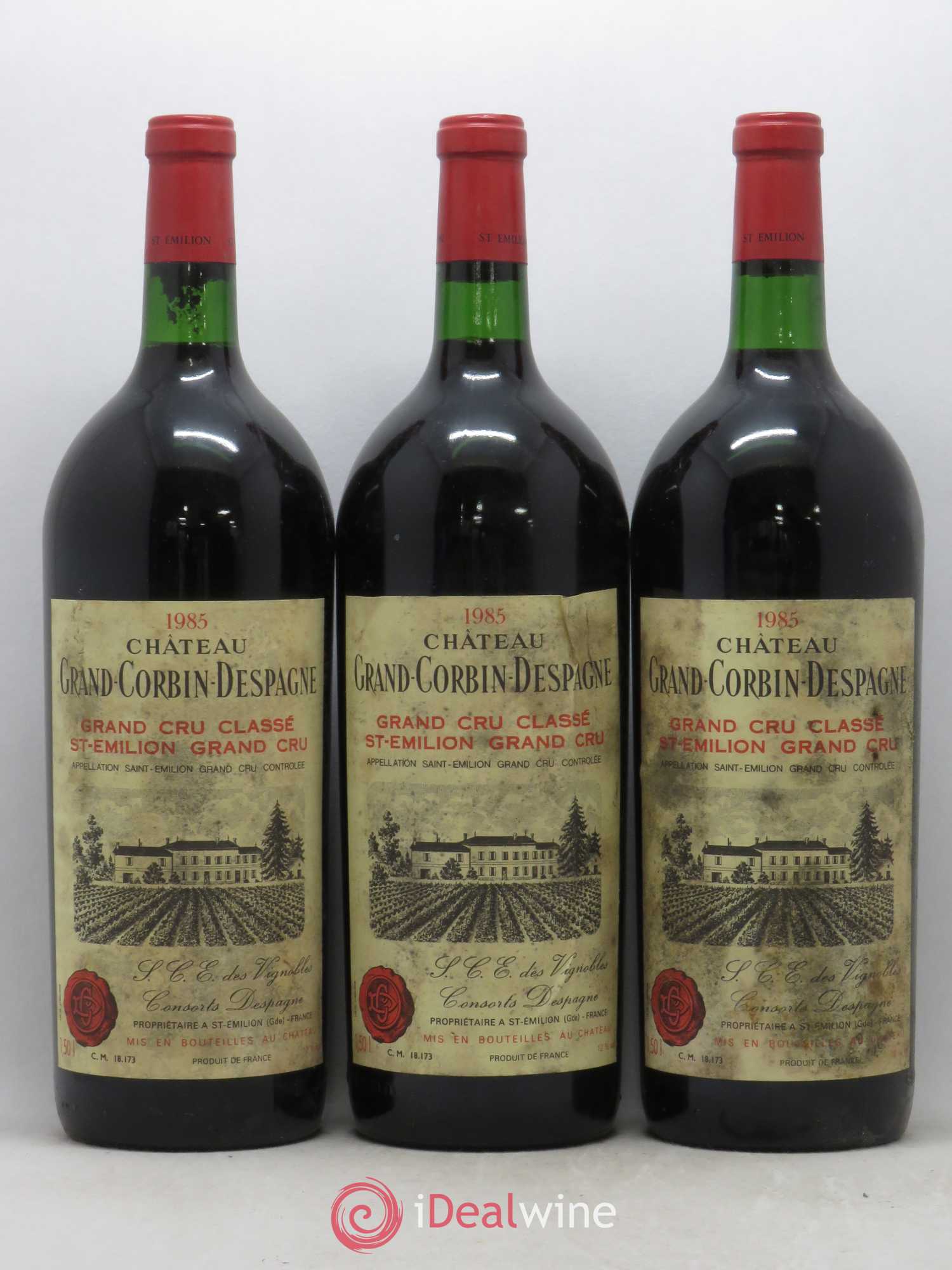 Château Grand Corbin Despagne Grand Cru Classé 1985 - Lot de 6 magnums - 1
