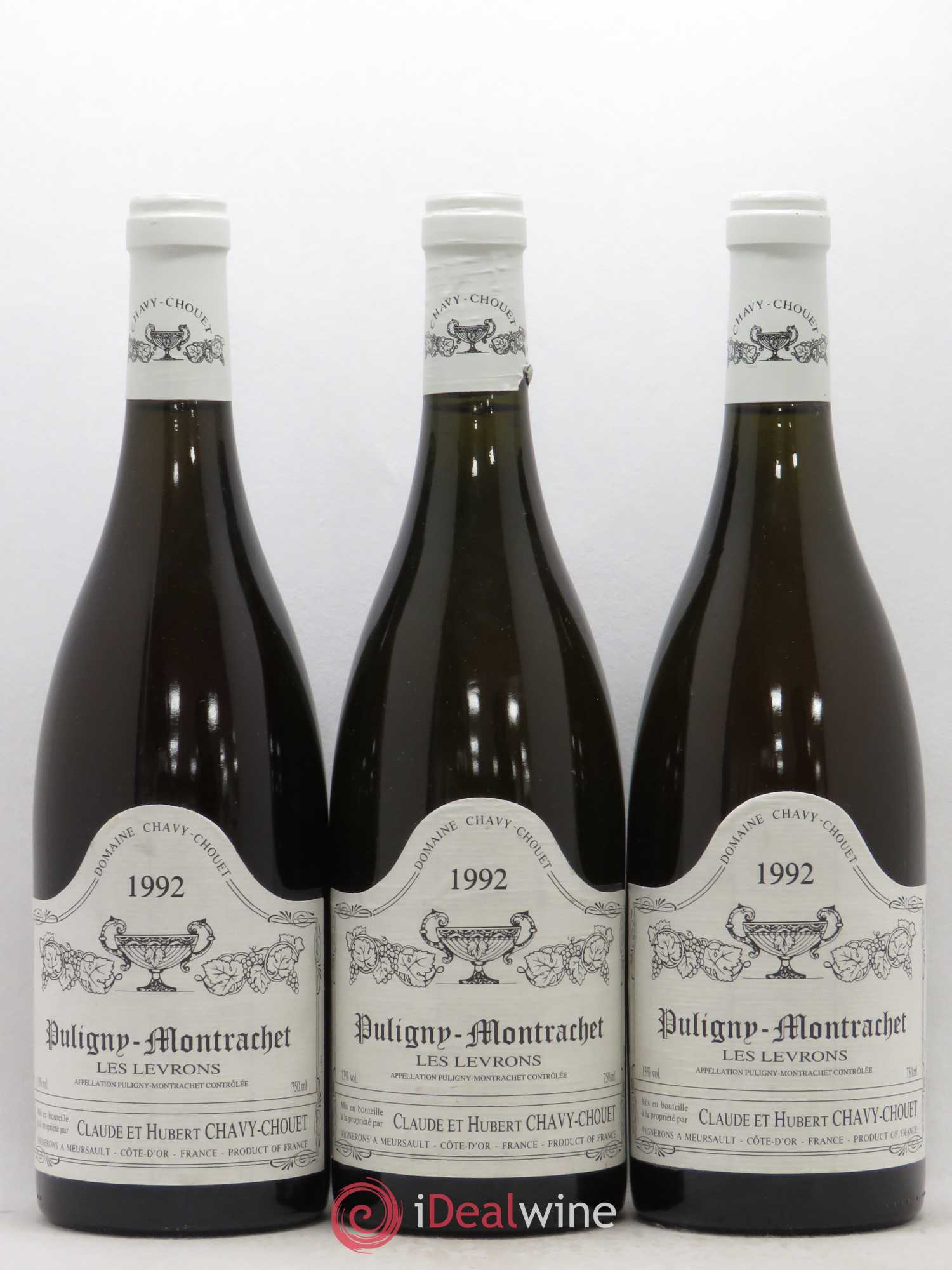 Puligny-Montrachet Les Levrons Chavy Chouet 1992 - Posten von 3 Flaschen - 0