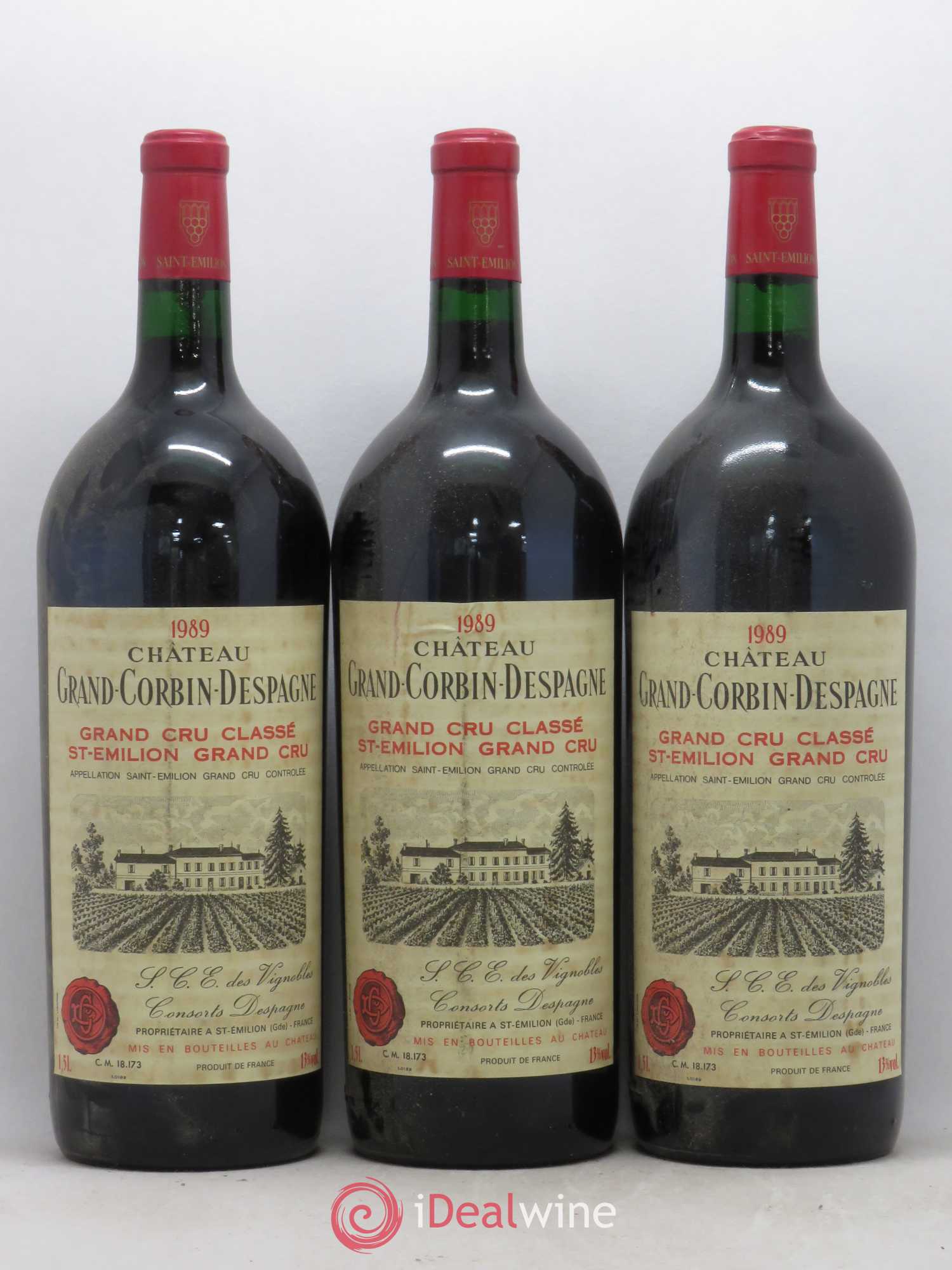 Château Grand Corbin Despagne Grand Cru Classé 1989 - Lot de 6 magnums - 2