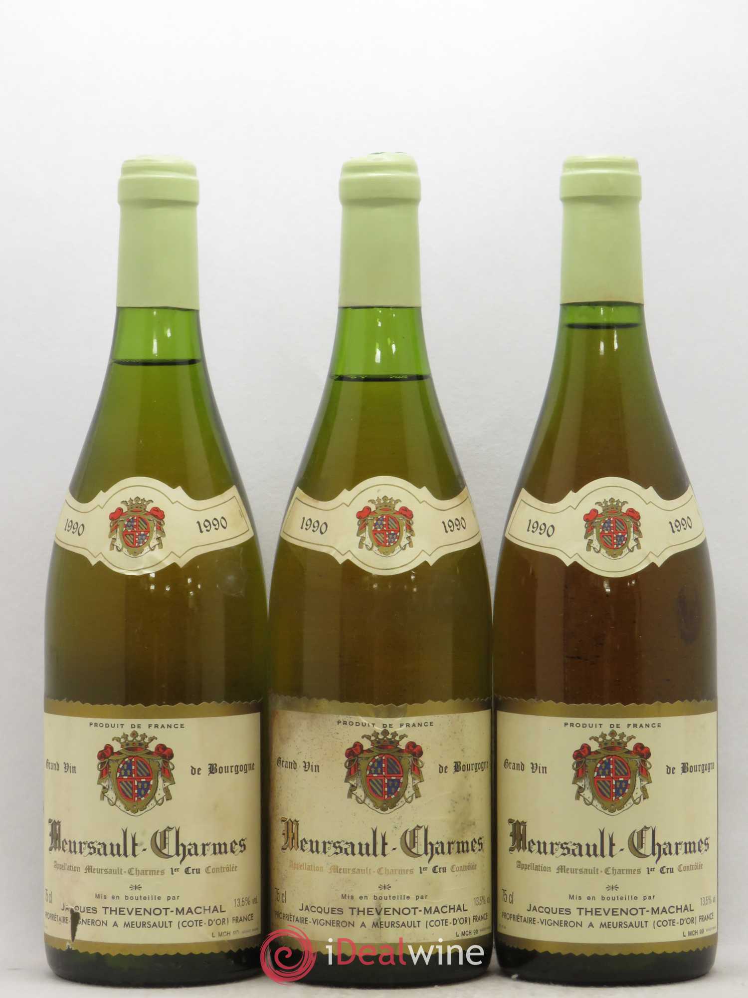 Meursault 1er Cru Charmes Thevenot-Machal 1990 - Posten von 3 Flaschen - 0