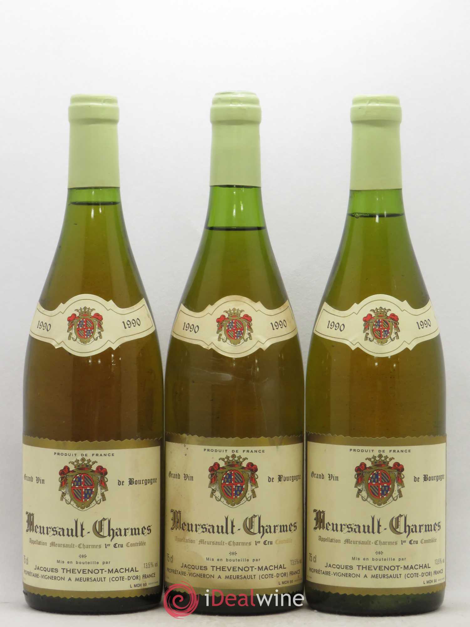 Meursault 1er Cru Charmes Thevenot-Machal 1990 - Posten von 3 Flaschen - 0