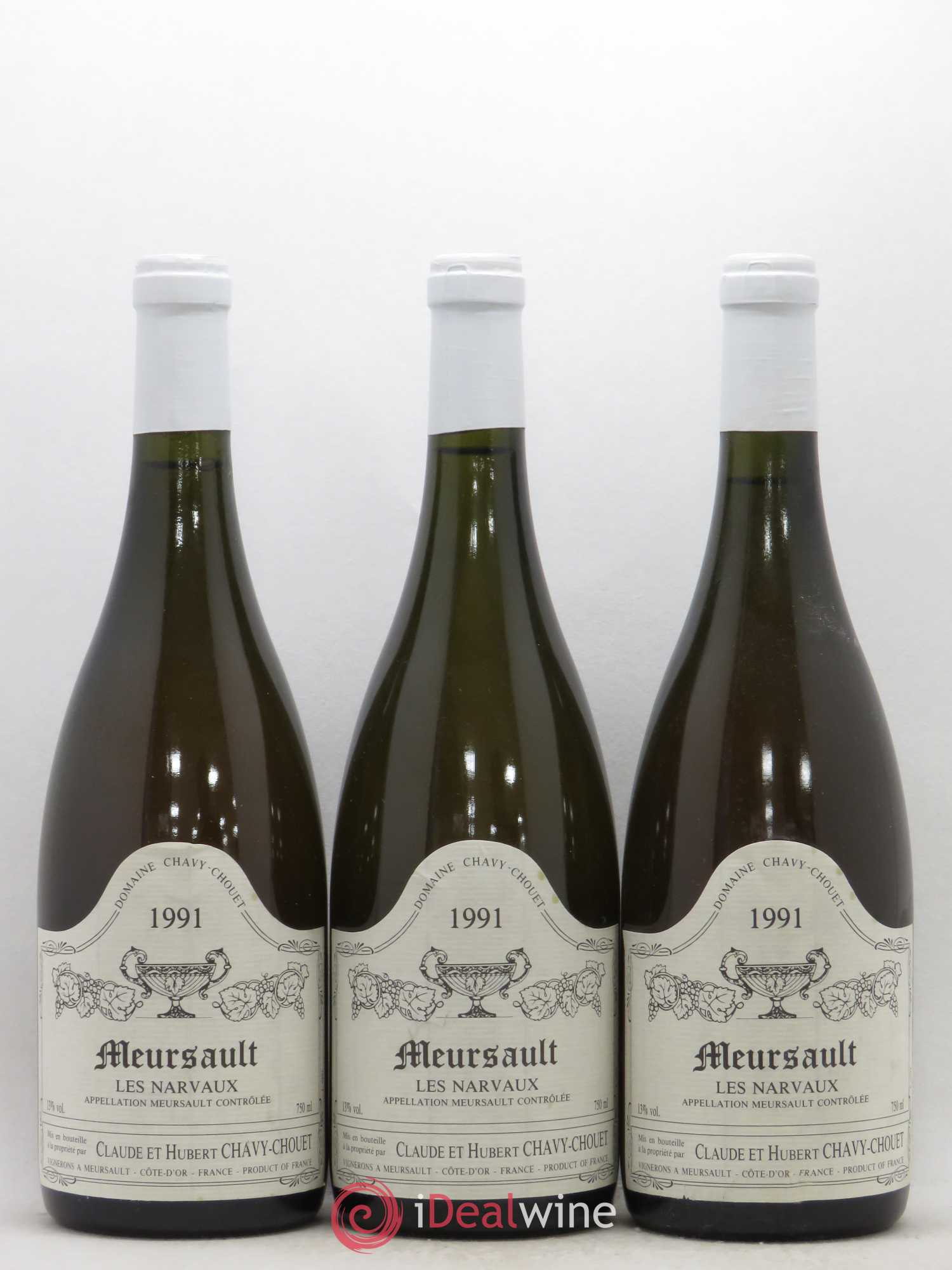 Meursault Les Narvaux Chavy-Chouet 1991 - Lot de 3 bouteilles - 0