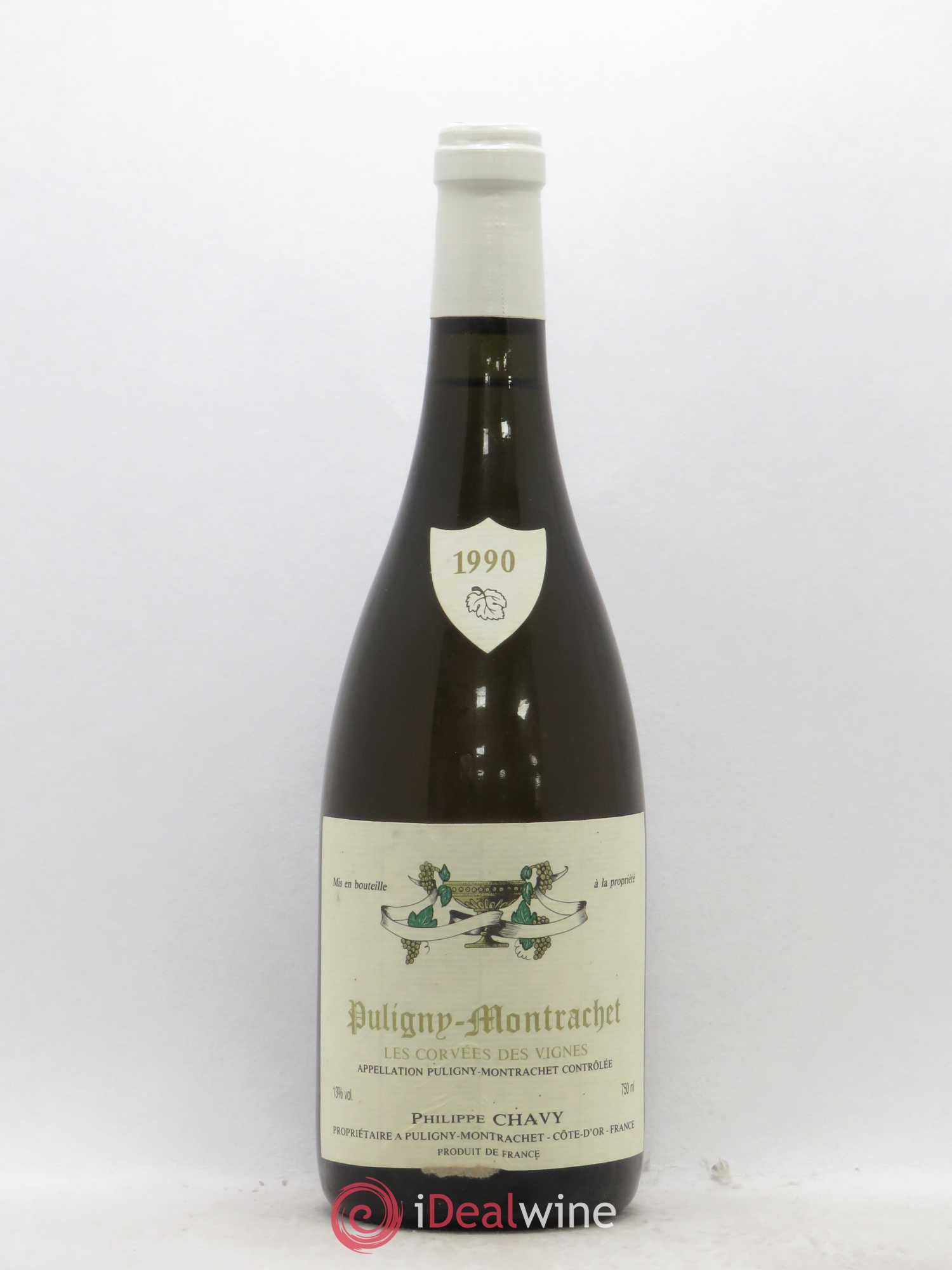 Puligny-Montrachet Les Corvées des Vignes Philippe Chavy 1990 - Posten von 1 Flasche - 0