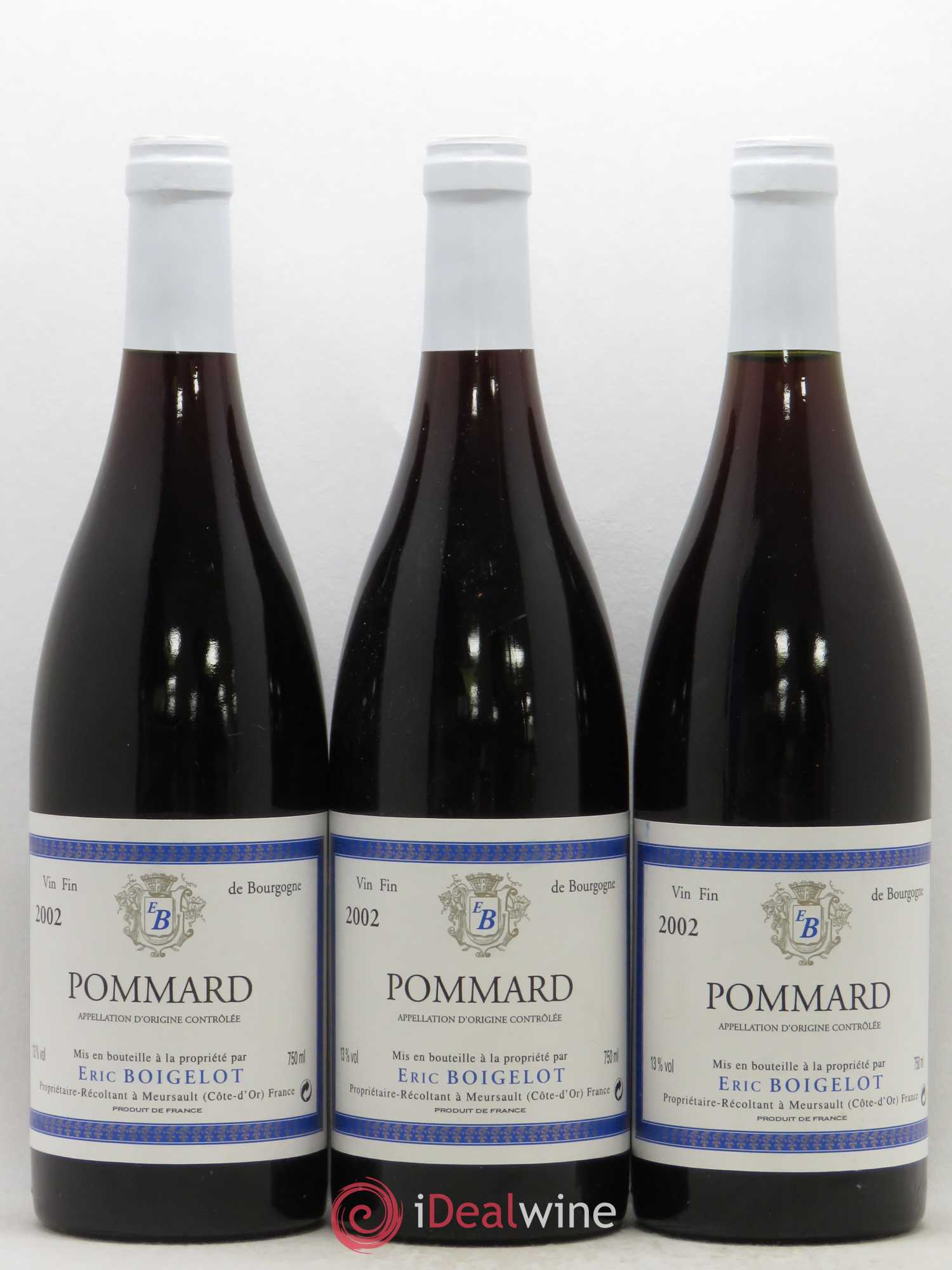 Pommard Eric Boigelot 2002 - Lot de 3 bouteilles - 0