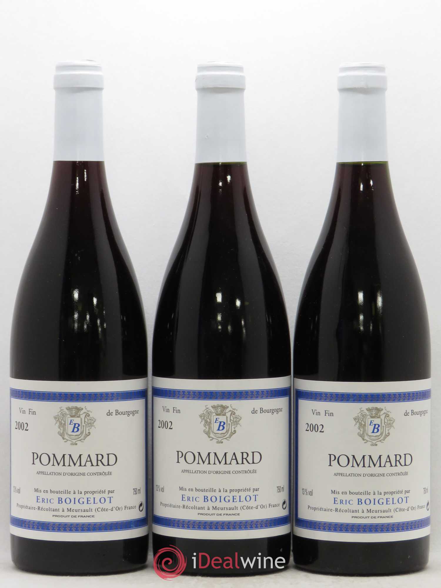 Pommard Eric Boigelot 2002 - Lot de 3 bouteilles - 0