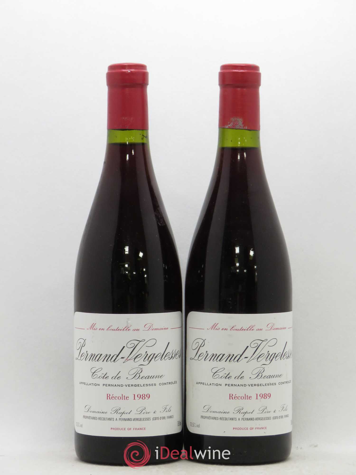 Pernand-Vergelesses Rapet 1989 - Lot de 2 bouteilles - 0