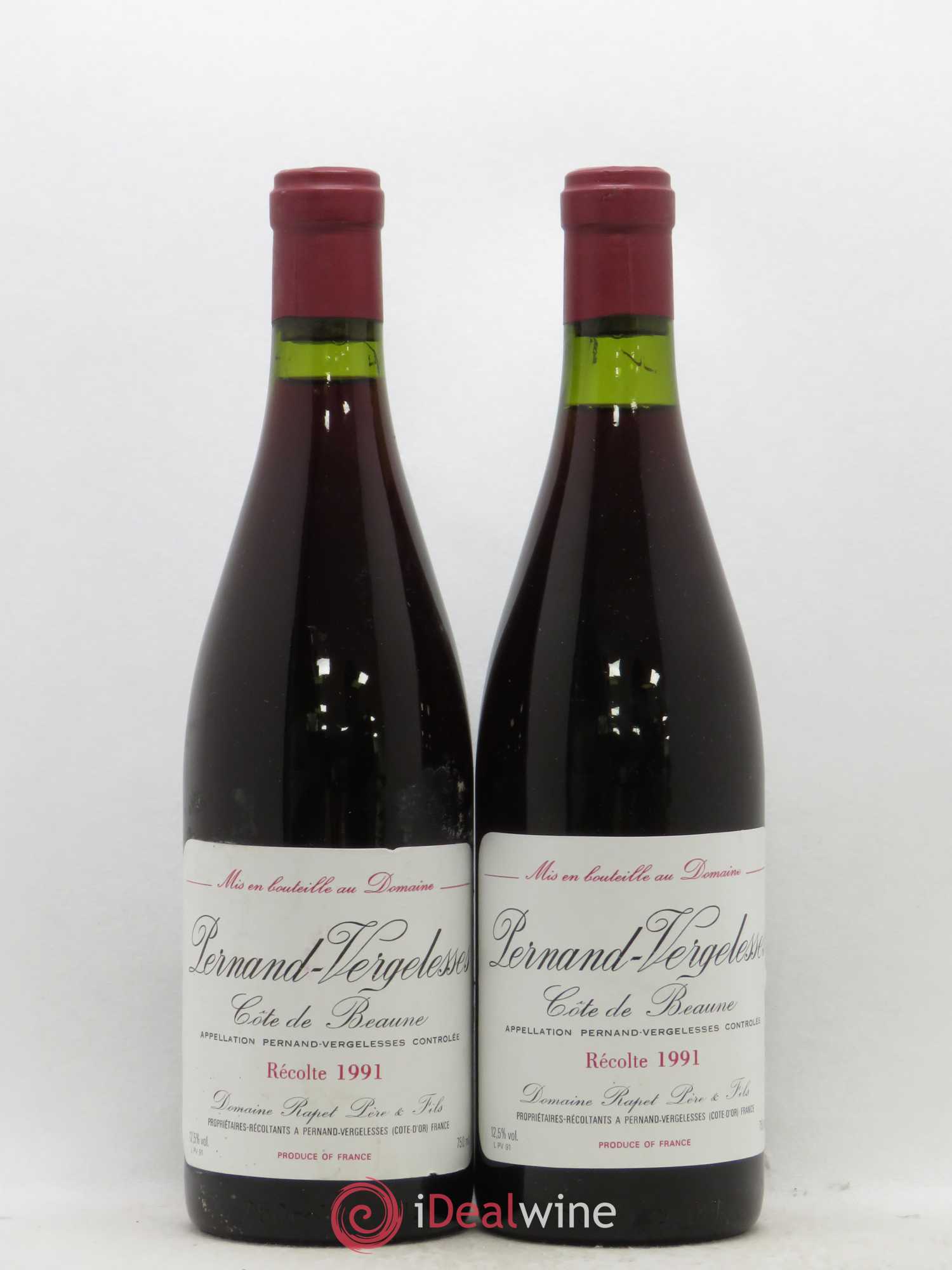 Pernand-Vergelesses Rapet 1991 - Lot de 2 bouteilles - 0