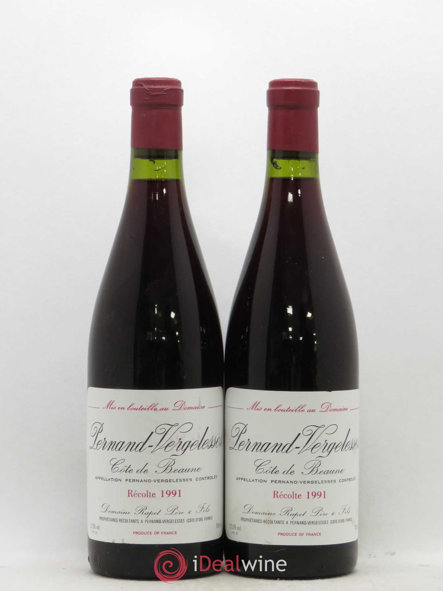 Pernand-Vergelesses Rapet 1991 - Lot de 2 bouteilles - 0