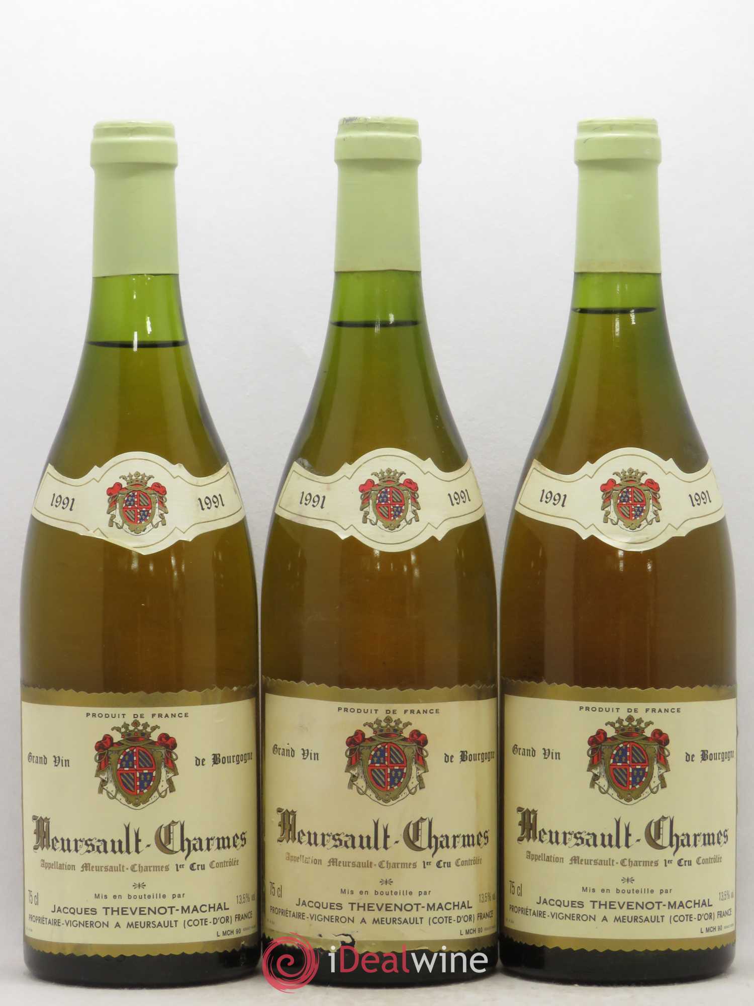 Meursault 1er Cru Charmes Thevenot-Machal 1991 - Posten von 3 Flaschen - 0