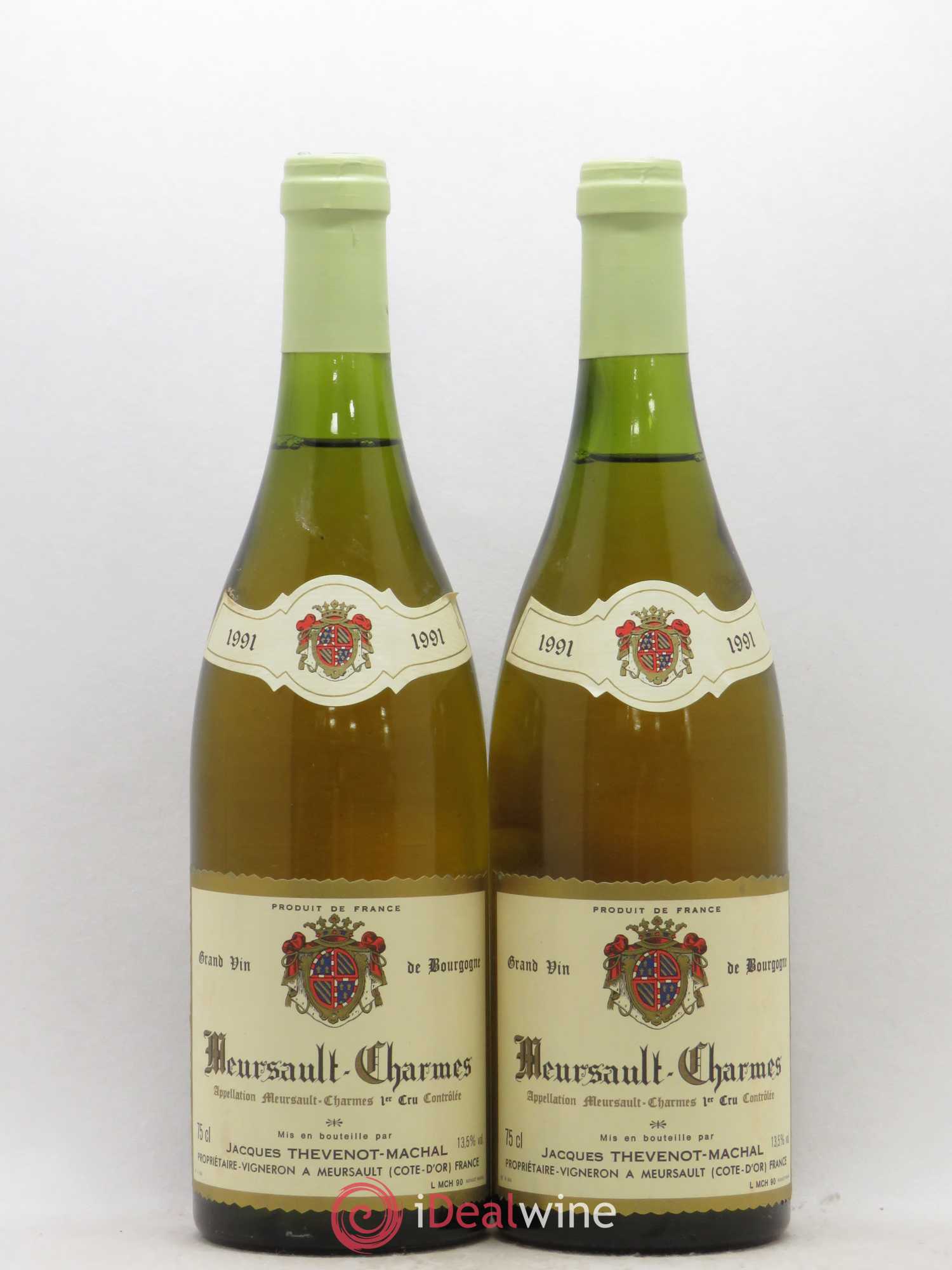 Meursault 1er Cru Charmes Thevenot-Machal 1991 - Posten von 2 Flaschen - 0