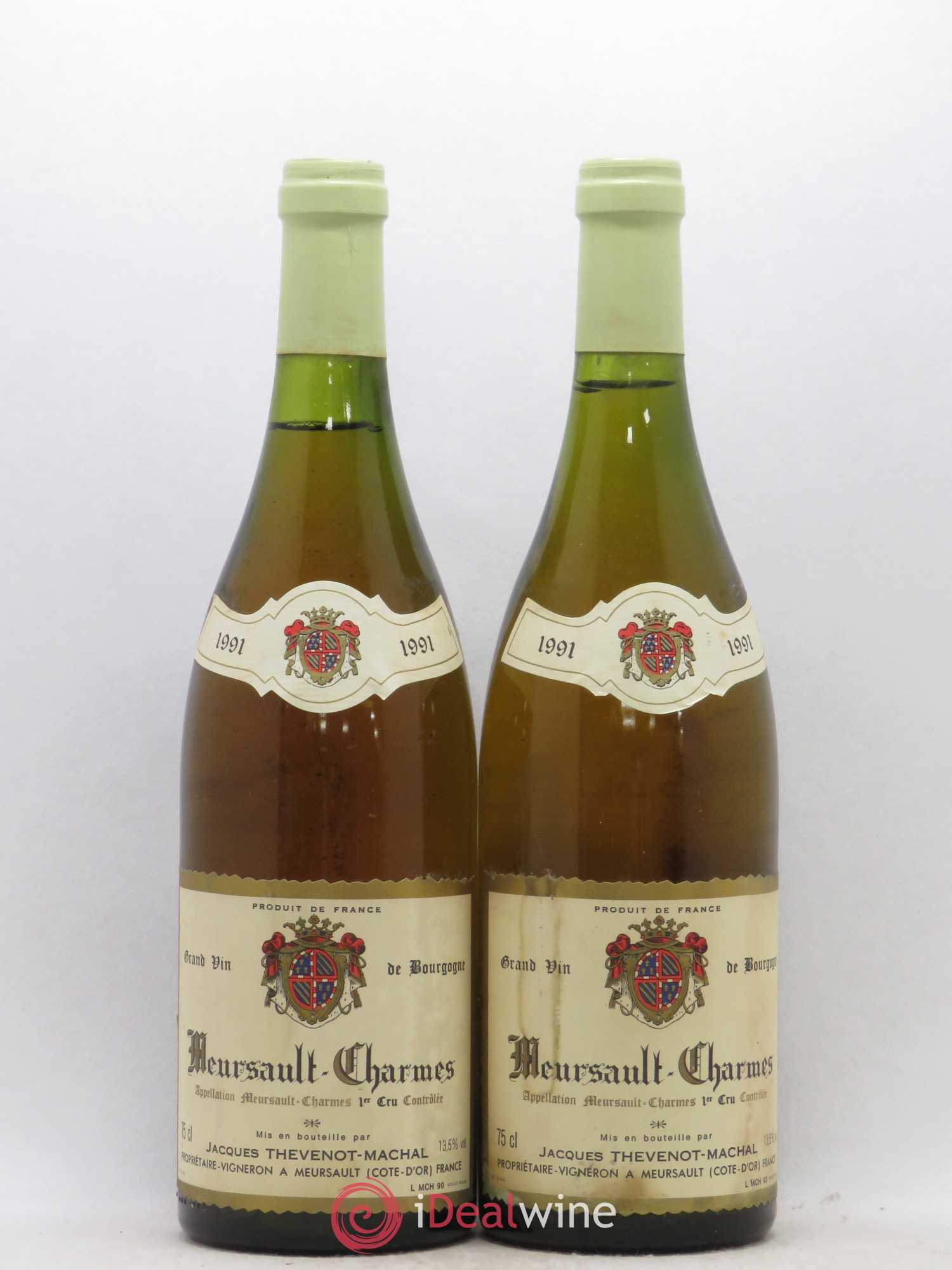 Meursault 1er Cru Charmes Thevenot-Machal 1991 - Posten von 2 Flaschen - 0