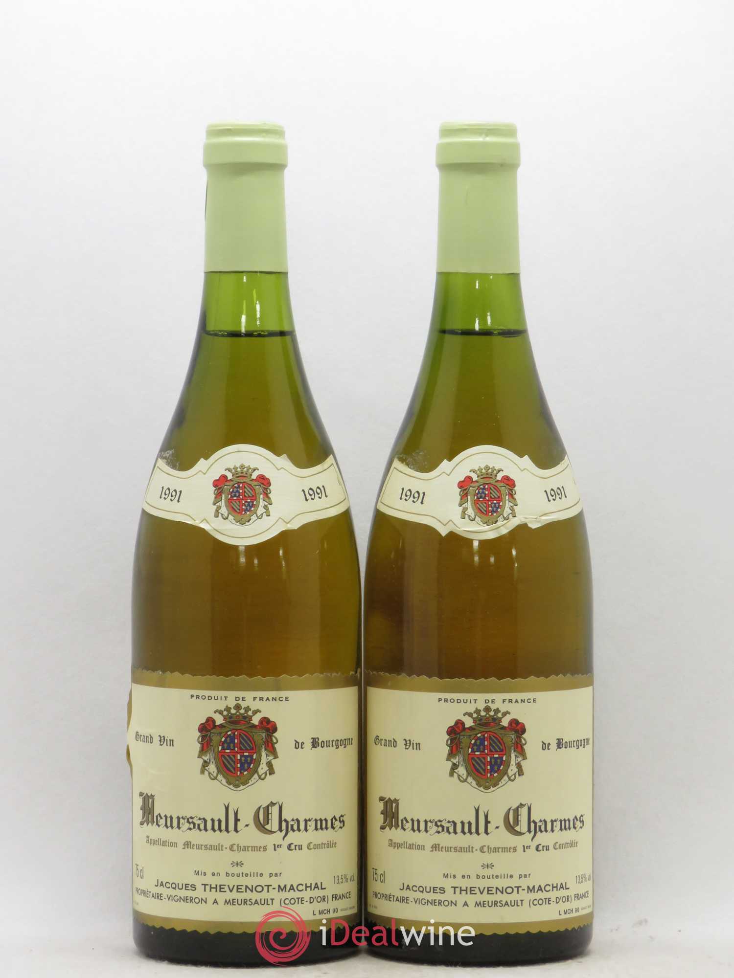 Meursault 1er Cru Charmes Thevenot-Machal 1991 - Posten von 2 Flaschen - 0