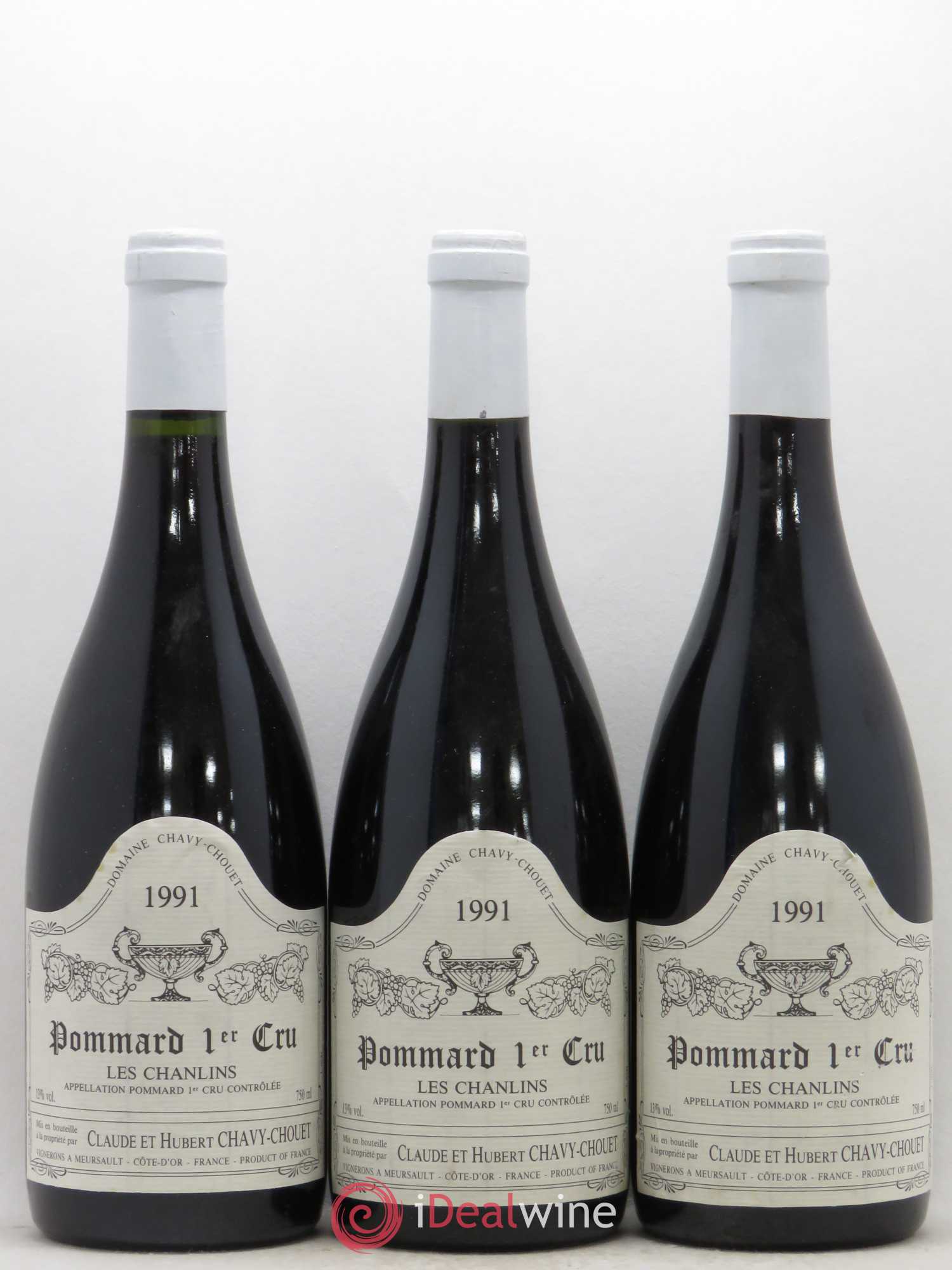 Pommard 1er Cru Les Chanlins Chavy-Chouet 1991 - Lot de 3 bouteilles - 0