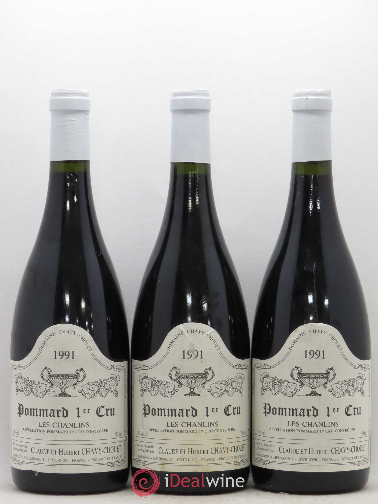 Pommard 1er Cru Les Chanlins Chavy-Chouet 1991 - Lot de 3 bouteilles - 0