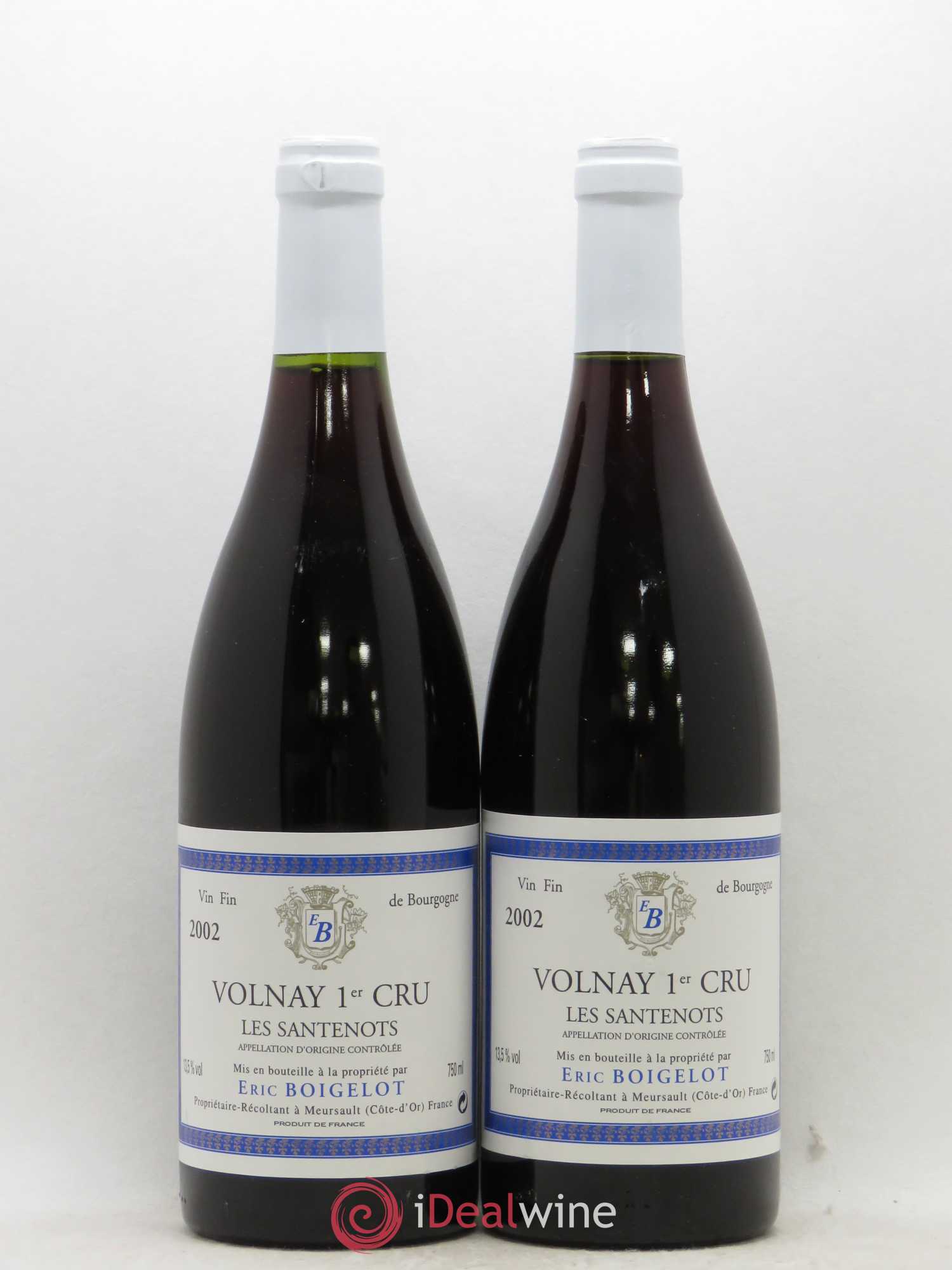 Volnay 1er Cru Santenots Eric Boigelot 2002 - Posten von 2 Flaschen - 0