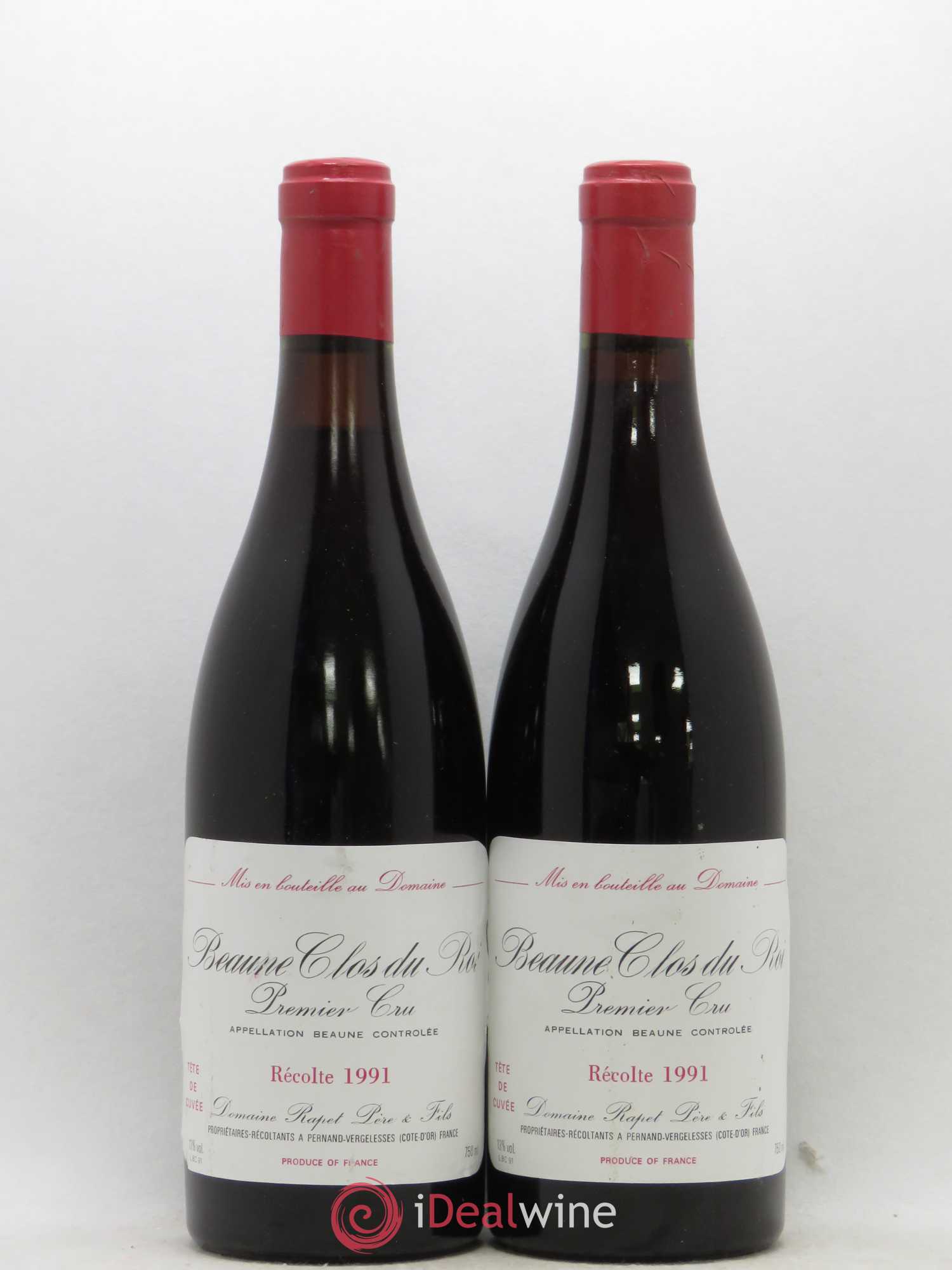 Beaune 1er Cru Clos Du Roi Rapet 1991 - Posten von 2 Flaschen - 0