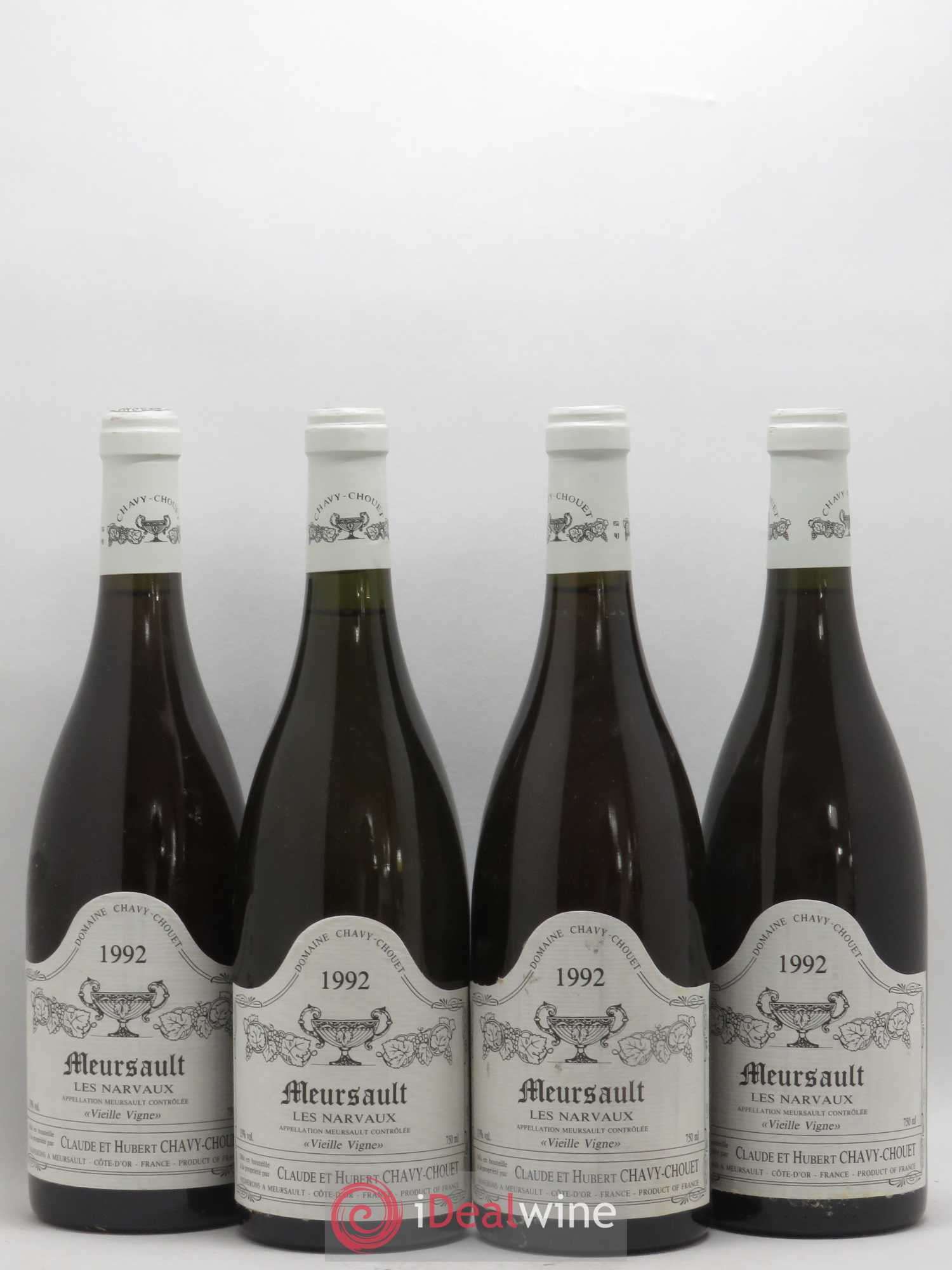 Meursault Les Narvaux Chavy-Chouet Vieille Vigne 1992 - Lot de 4 bouteilles - 0