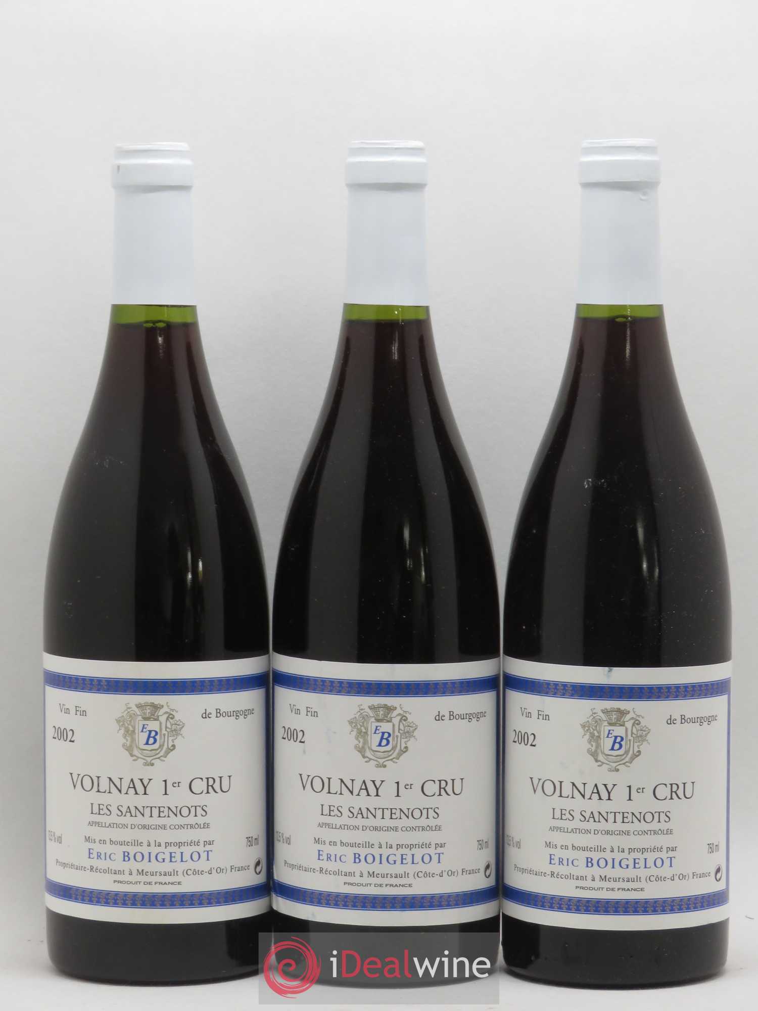 Volnay 1er Cru Les Santenots Eric Boigelot 2002 - Posten von 3 Flaschen - 0