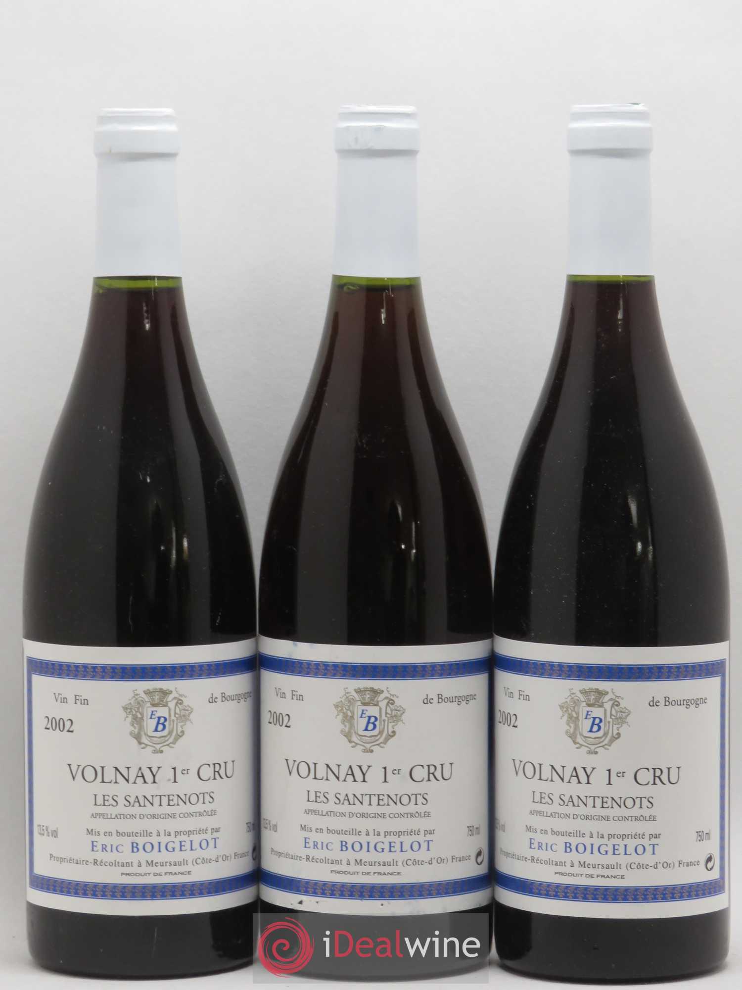 Volnay 1er Cru Les Santenots Eric Boigelot 2002 - Posten von 3 Flaschen - 0