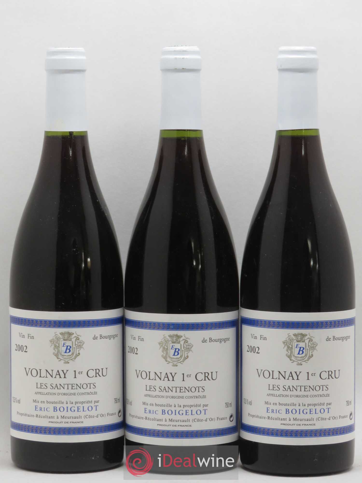 Volnay 1er Cru Les Santenots Eric Boigelot 2002 - Posten von 3 Flaschen - 0