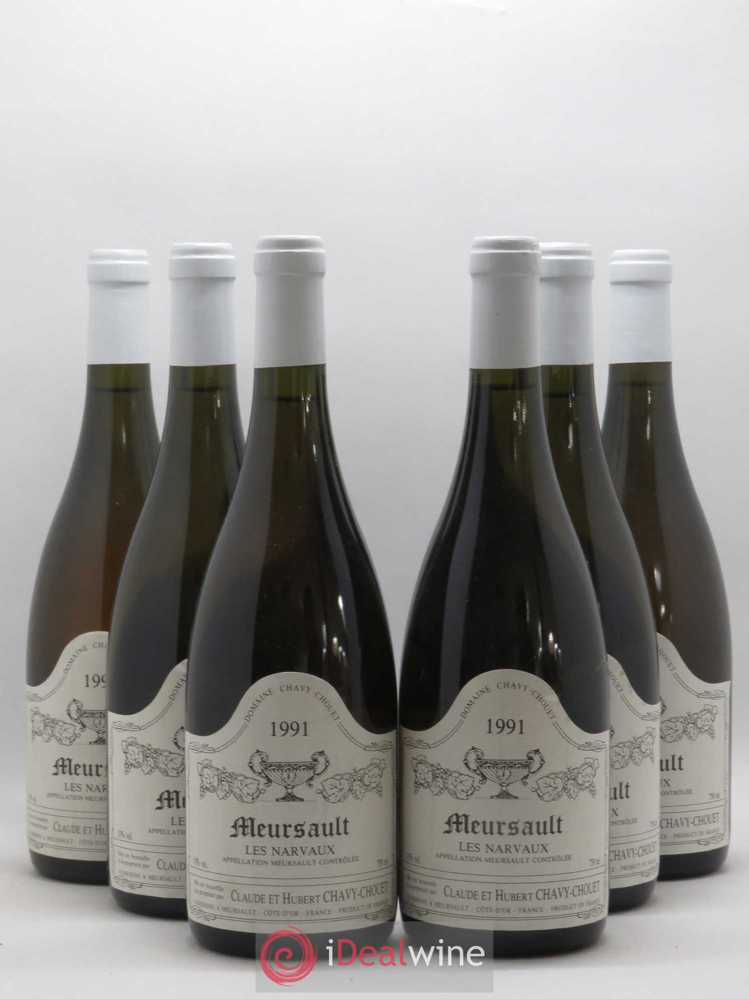 Meursault Les Narvaux Chavy-Chouet 1991 - Lot de 6 bouteilles - 0