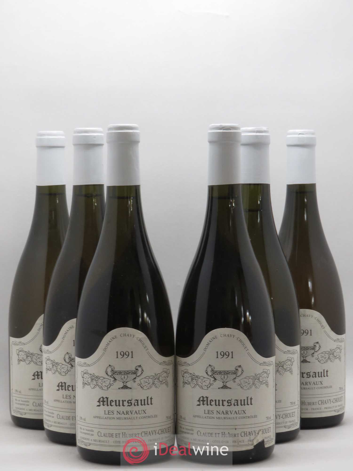 Meursault Les Narvaux Chavy-Chouet 1991 - Lot de 6 bouteilles - 0