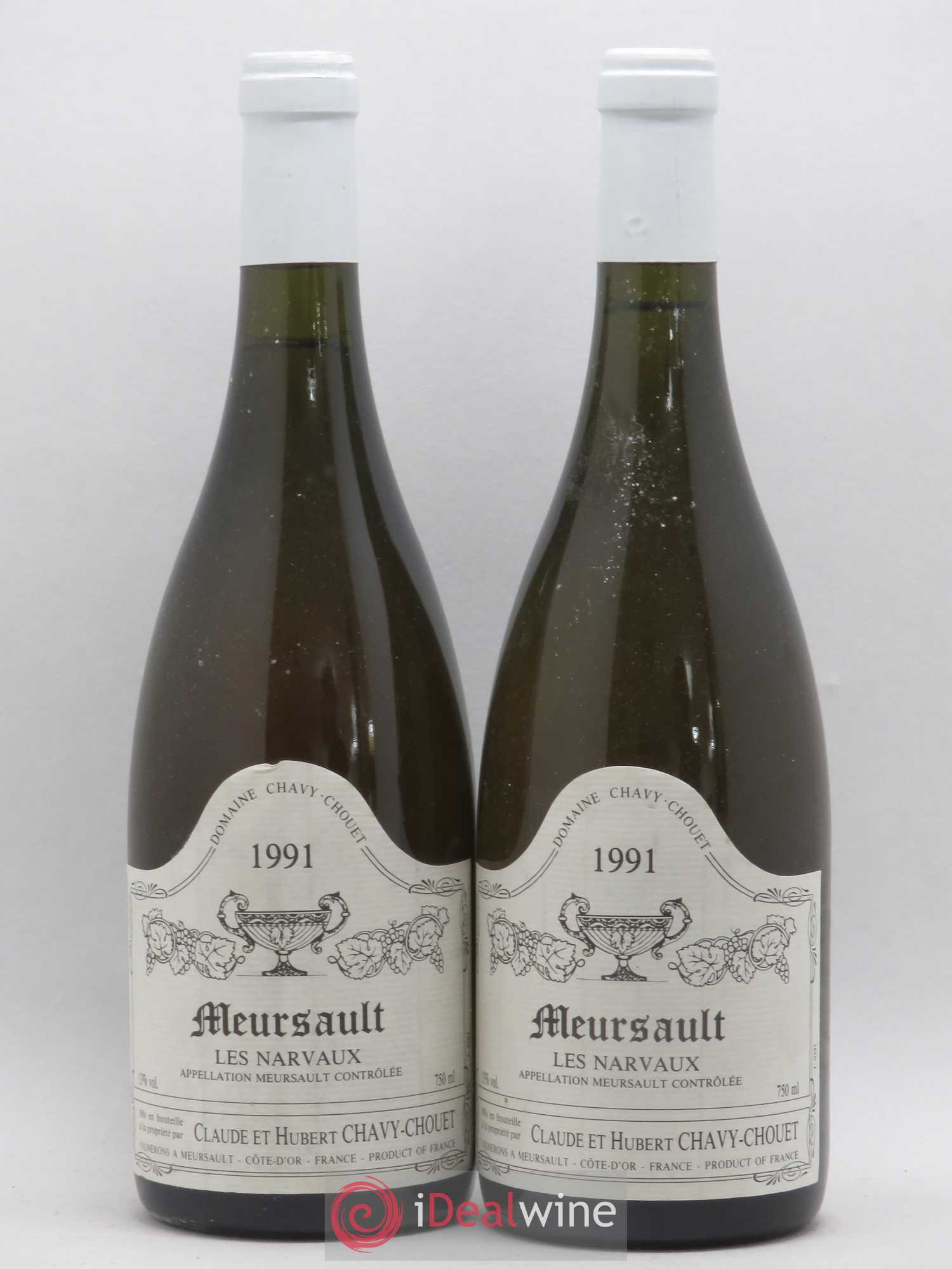 Meursault Les Narvaux Chavy-Chouet 1991 - Lot de 2 bouteilles - 0