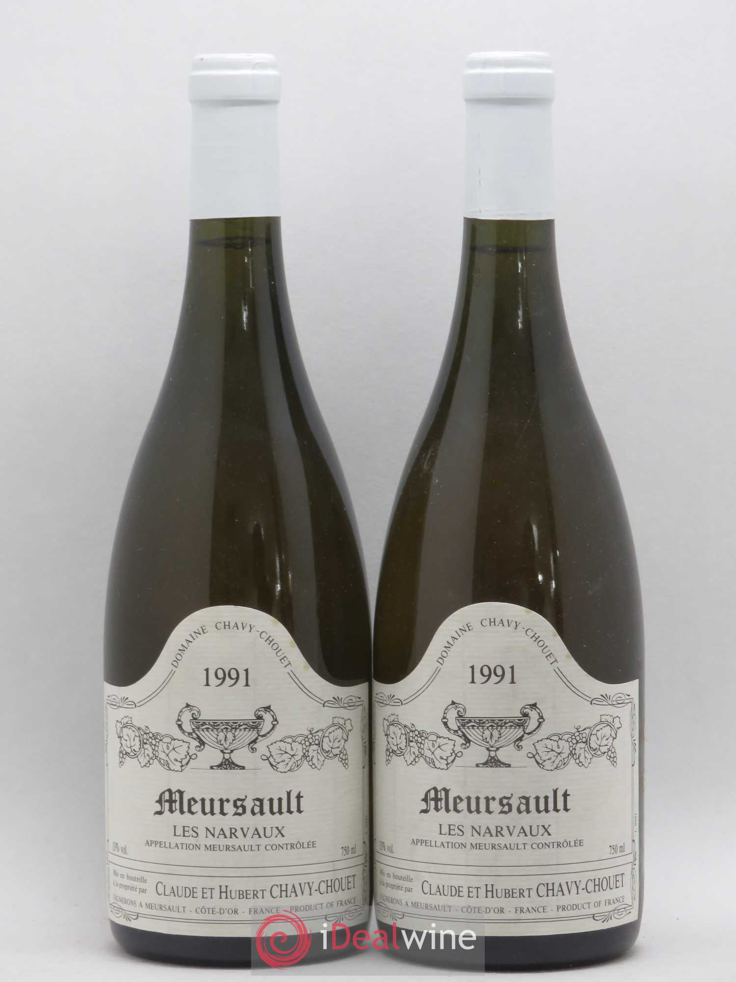 Meursault Les Narvaux Chavy-Chouet 1991 - Lot de 2 bouteilles - 0