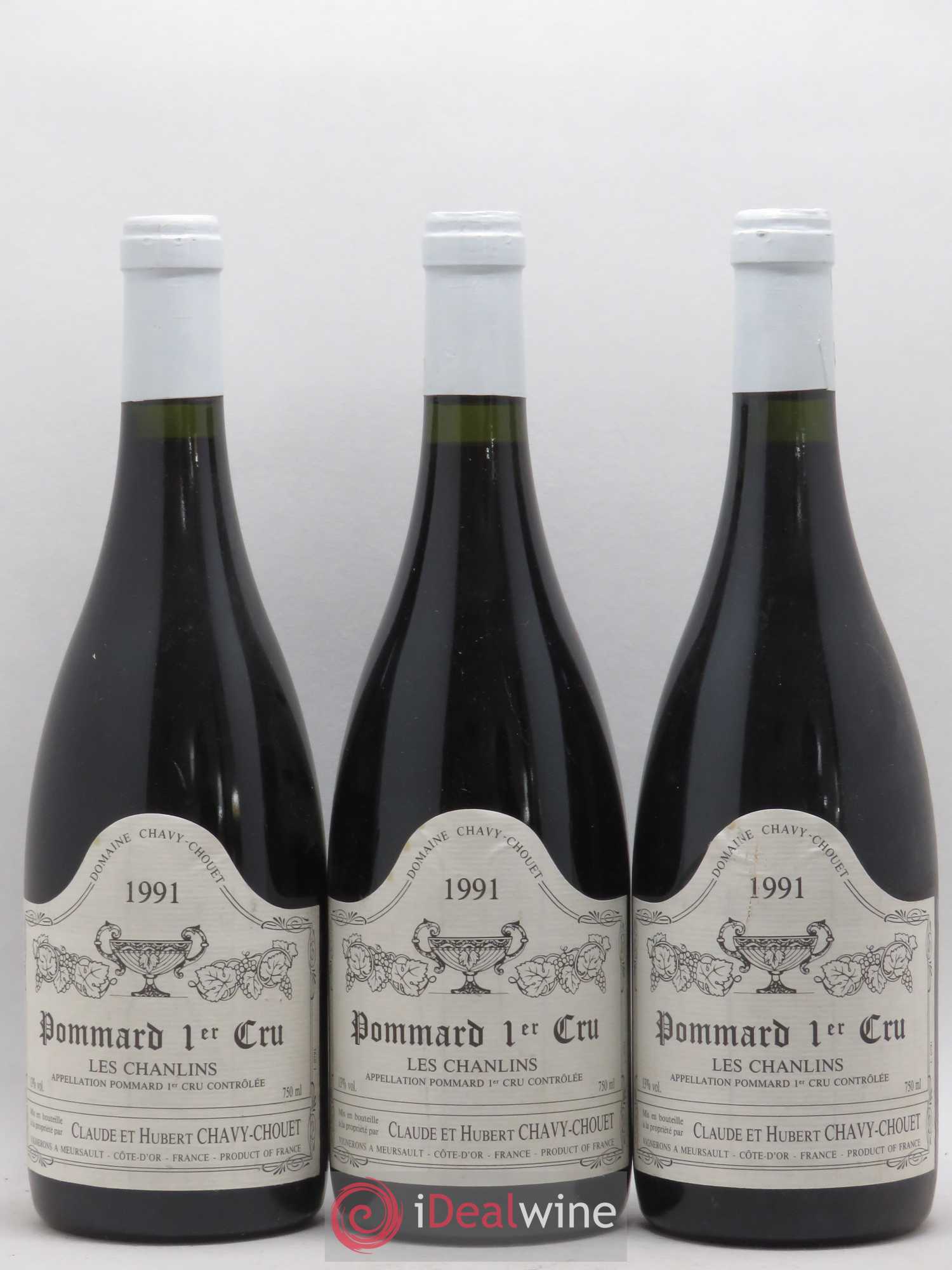 Pommard 1er Cru Les Chanlins Chavy-Chouet 1991 - Lot de 3 bouteilles - 0