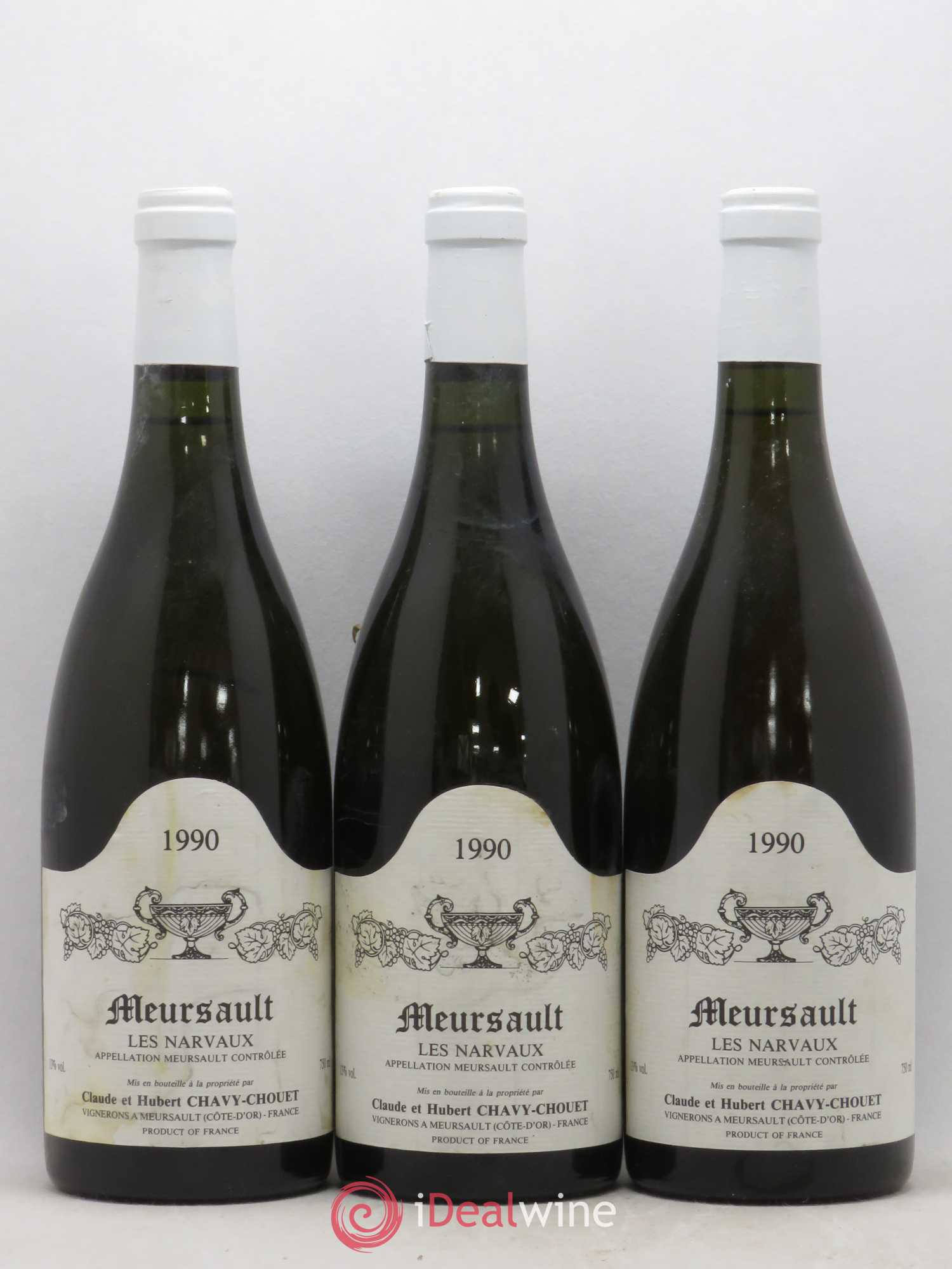 Meursault Les Narvaux Chavy-Chouet 1990 - Lot de 6 bouteilles - 1