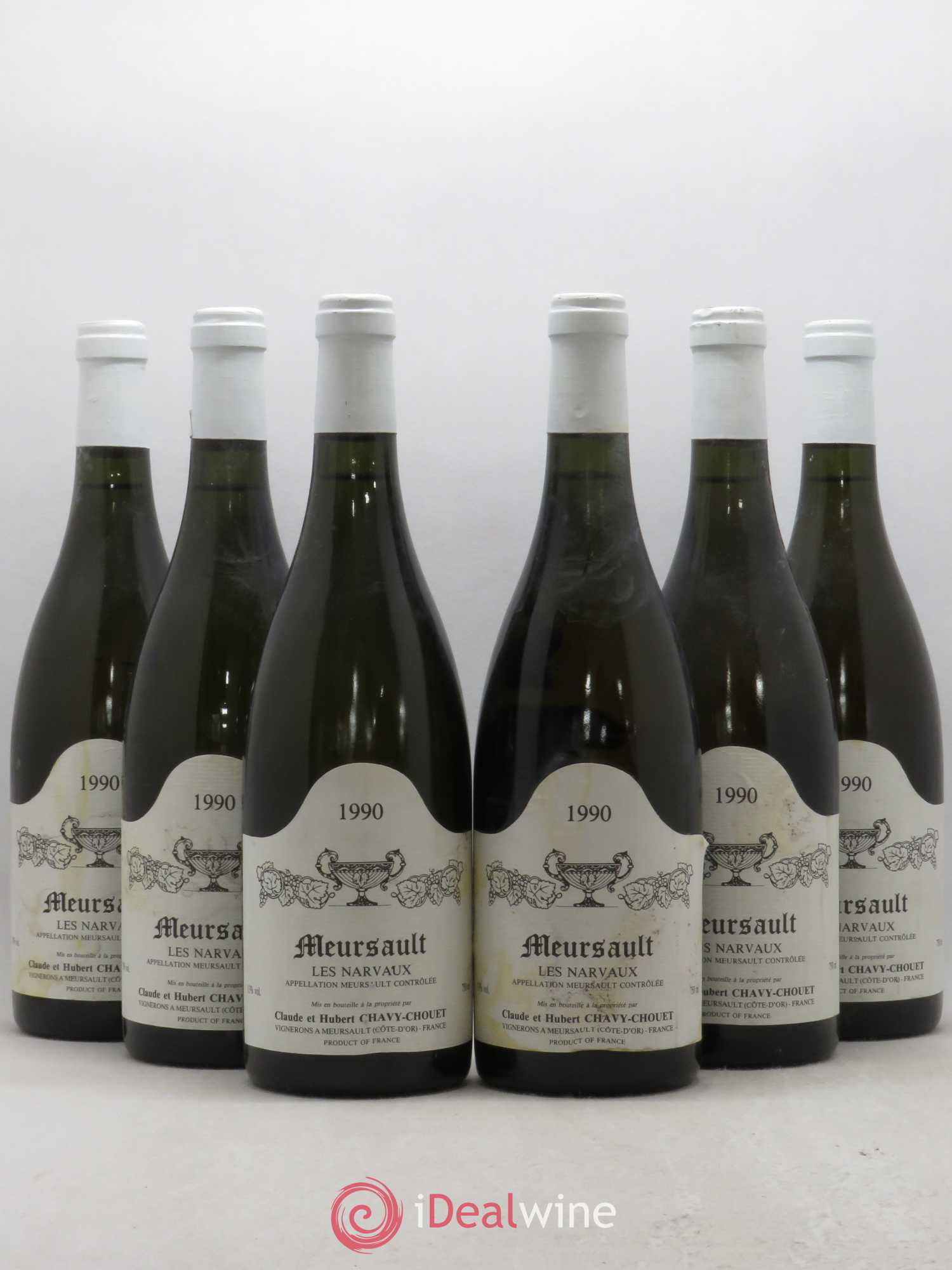 Meursault Les Narvaux Chavy-Chouet 1990 - Lot de 6 bouteilles - 0
