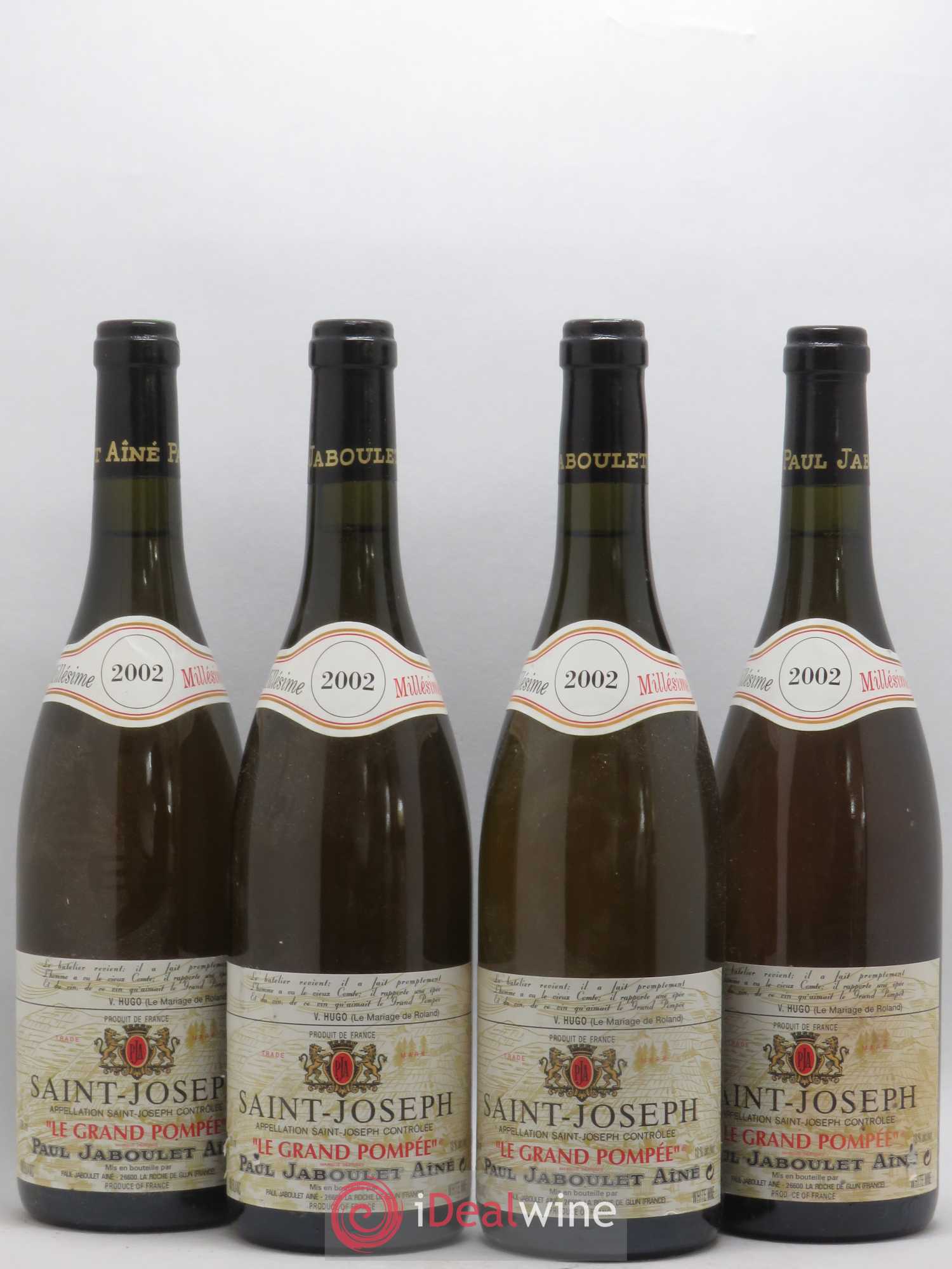 Saint-Joseph Le Grand Pompée Paul Jaboulet Aine (sans prix de réserve) 2002 - Posten von 4 Flaschen - 0
