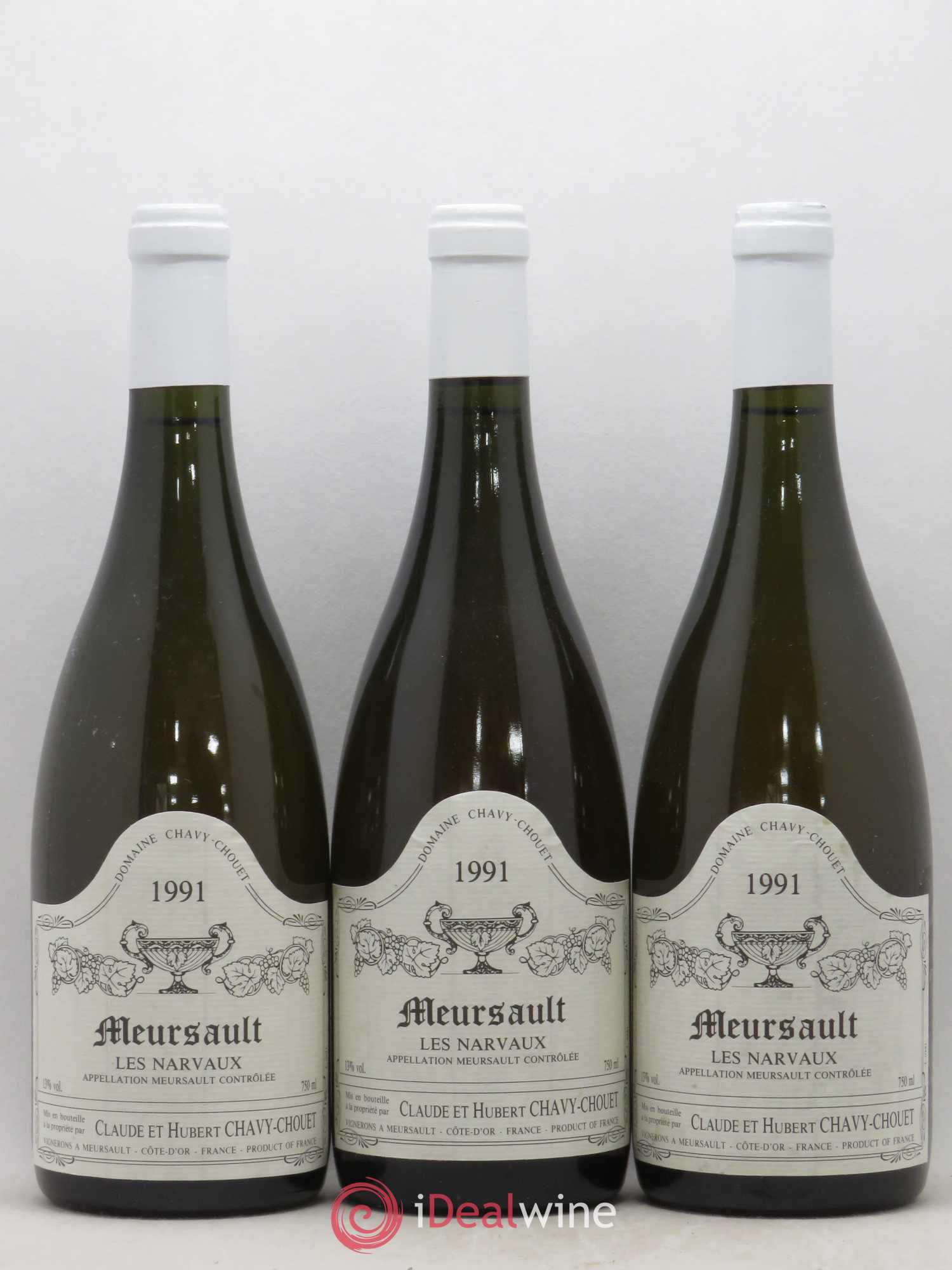 Meursault Les Narvaux Chavy-Chouet 1991 - Lot de 3 bouteilles - 0