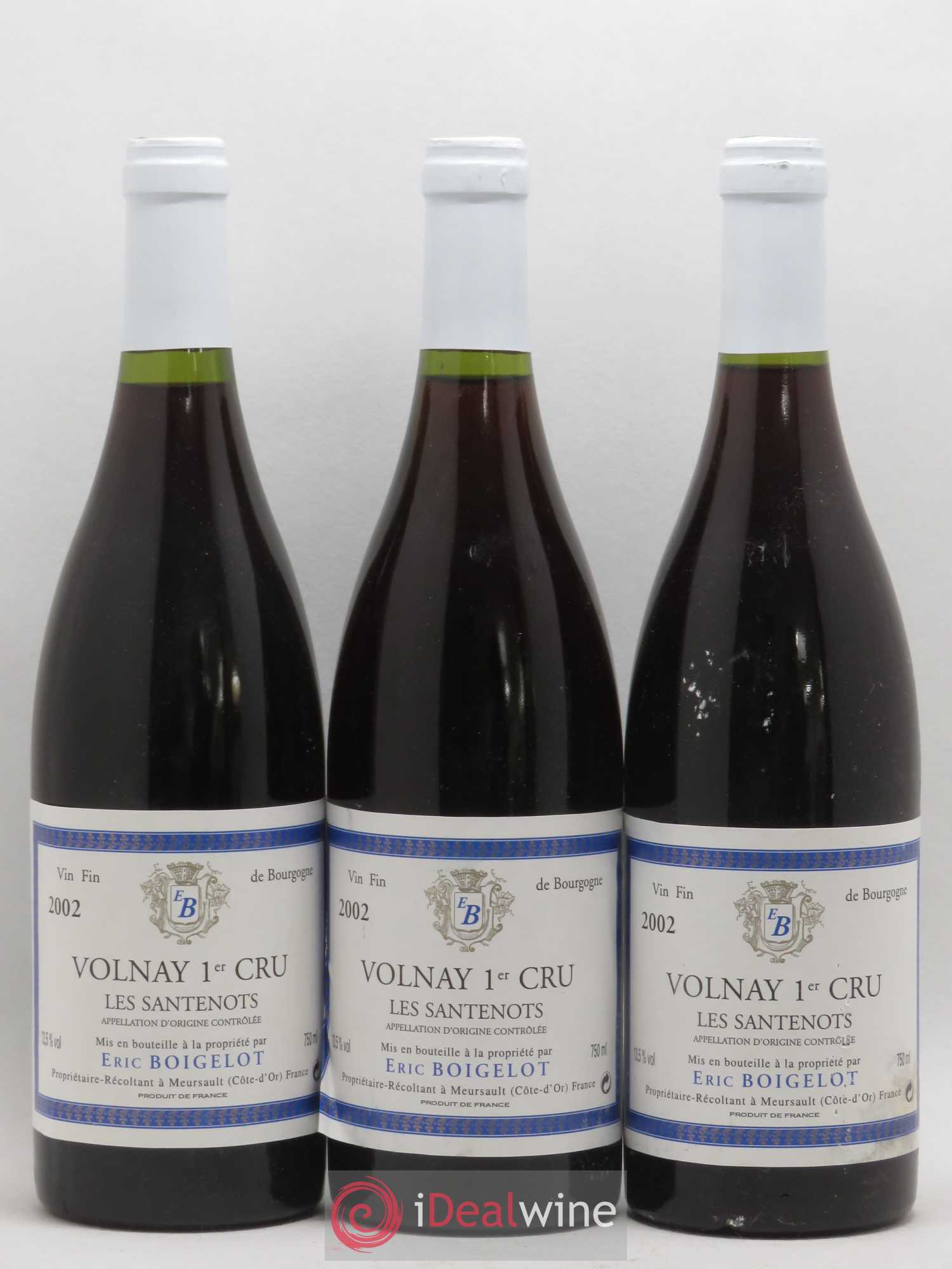 Volnay 1er Cru Les Santenots Eric Boigelot 2002 - Posten von 6 Flaschen - 2